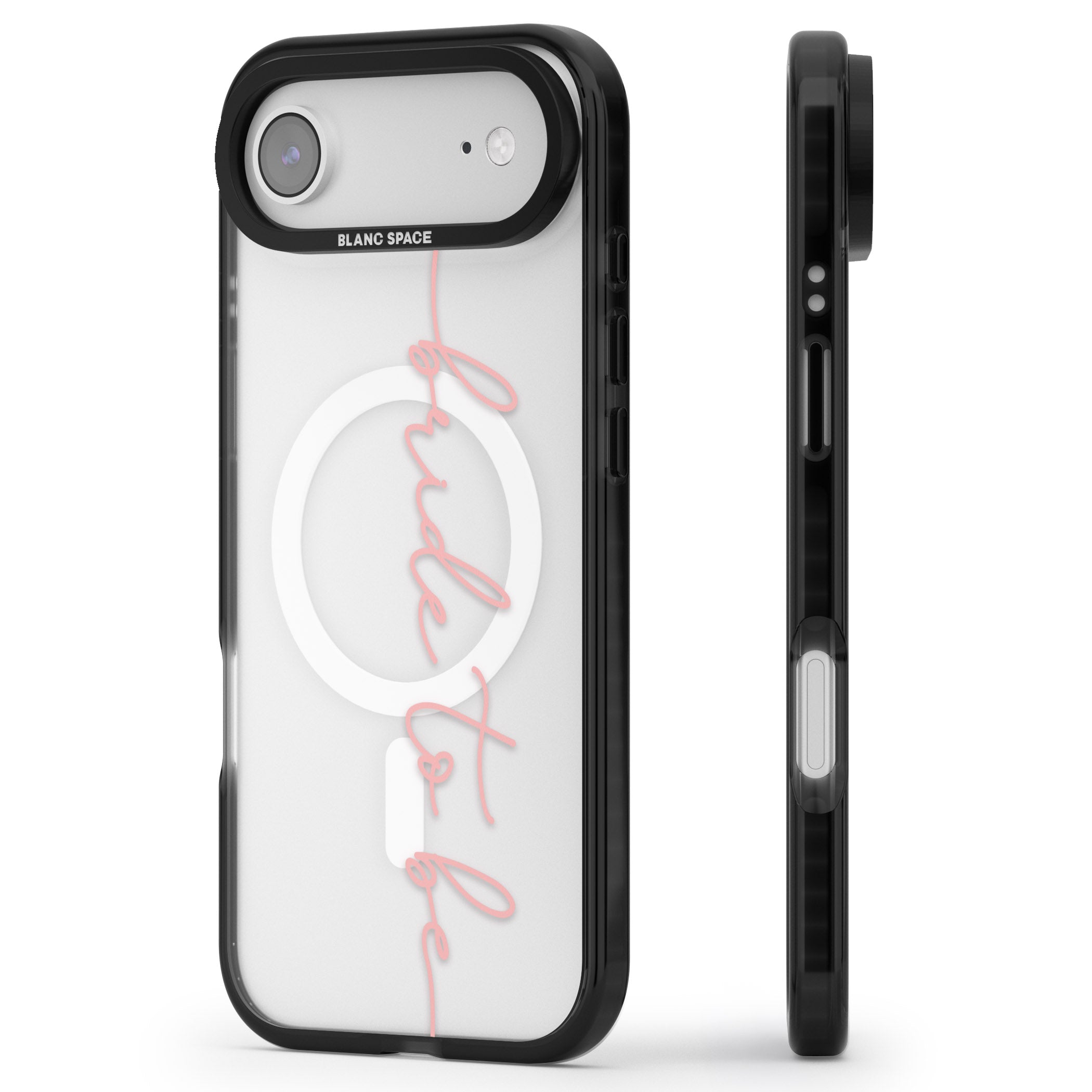 Bride To Be iPhone 17 Air Impact Pro Black Phone Case Side Profile