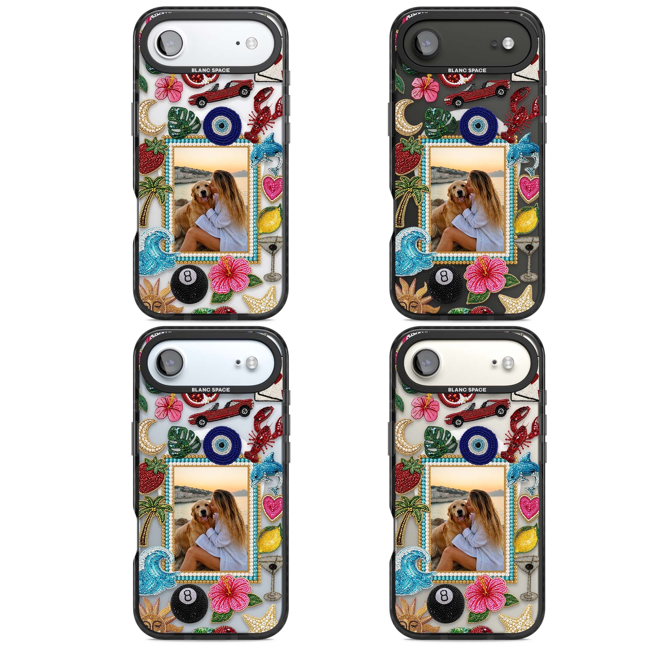 Beaded Photo coastal iPhone case | Black Impact Magsafe case for iPhone Air
