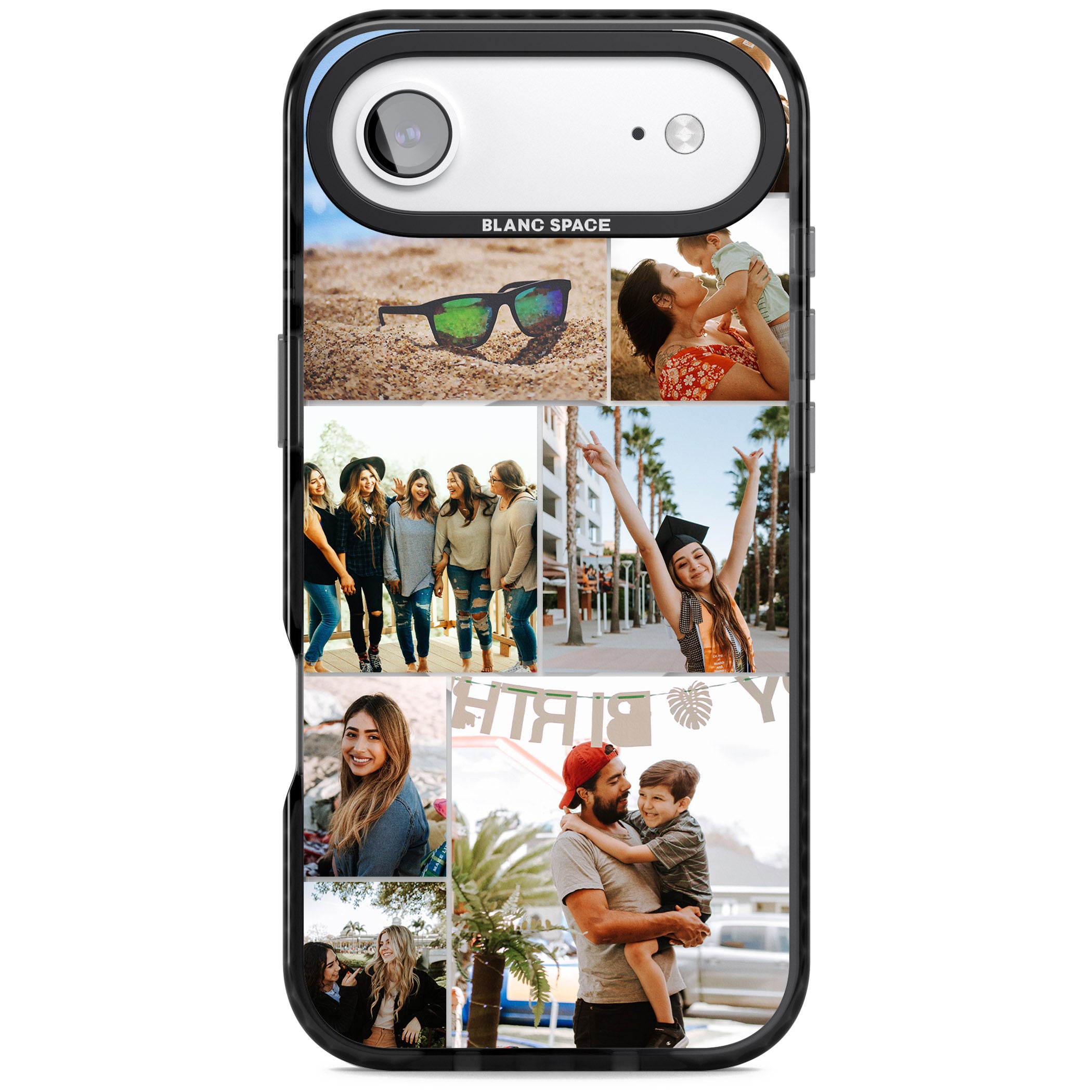 Personalised Photo Grid iPhone 17 Air Impact Pro Black Phone Case