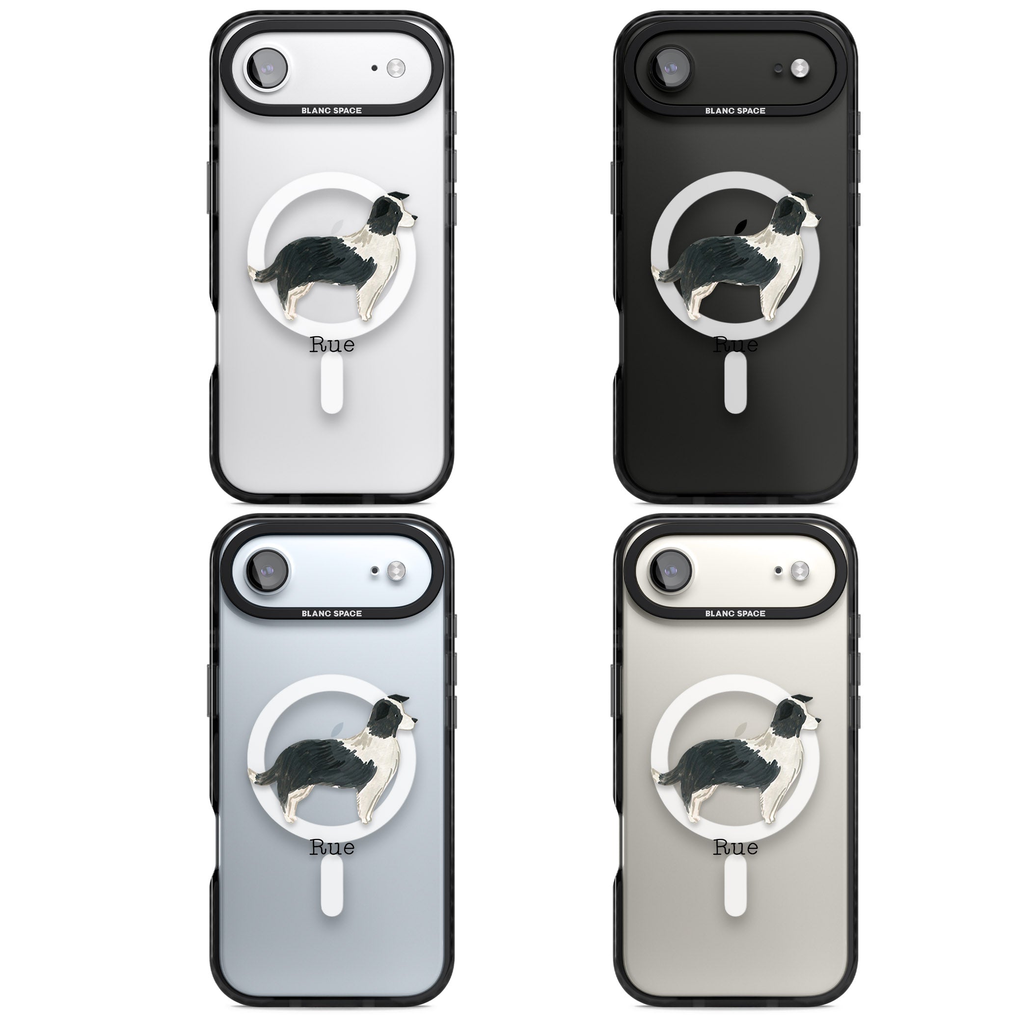 Personalised Border Collie iPhone 17 Air Impact Pro Black Phone Case APT Impact Protection