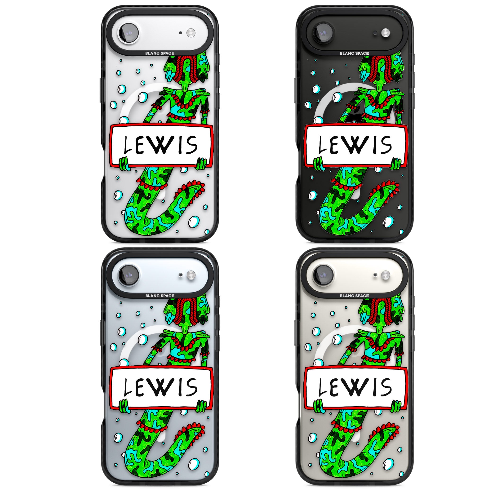 Personalised Fish Boy iPhone 17 Air Impact Pro Black Phone Case APT Impact Protection