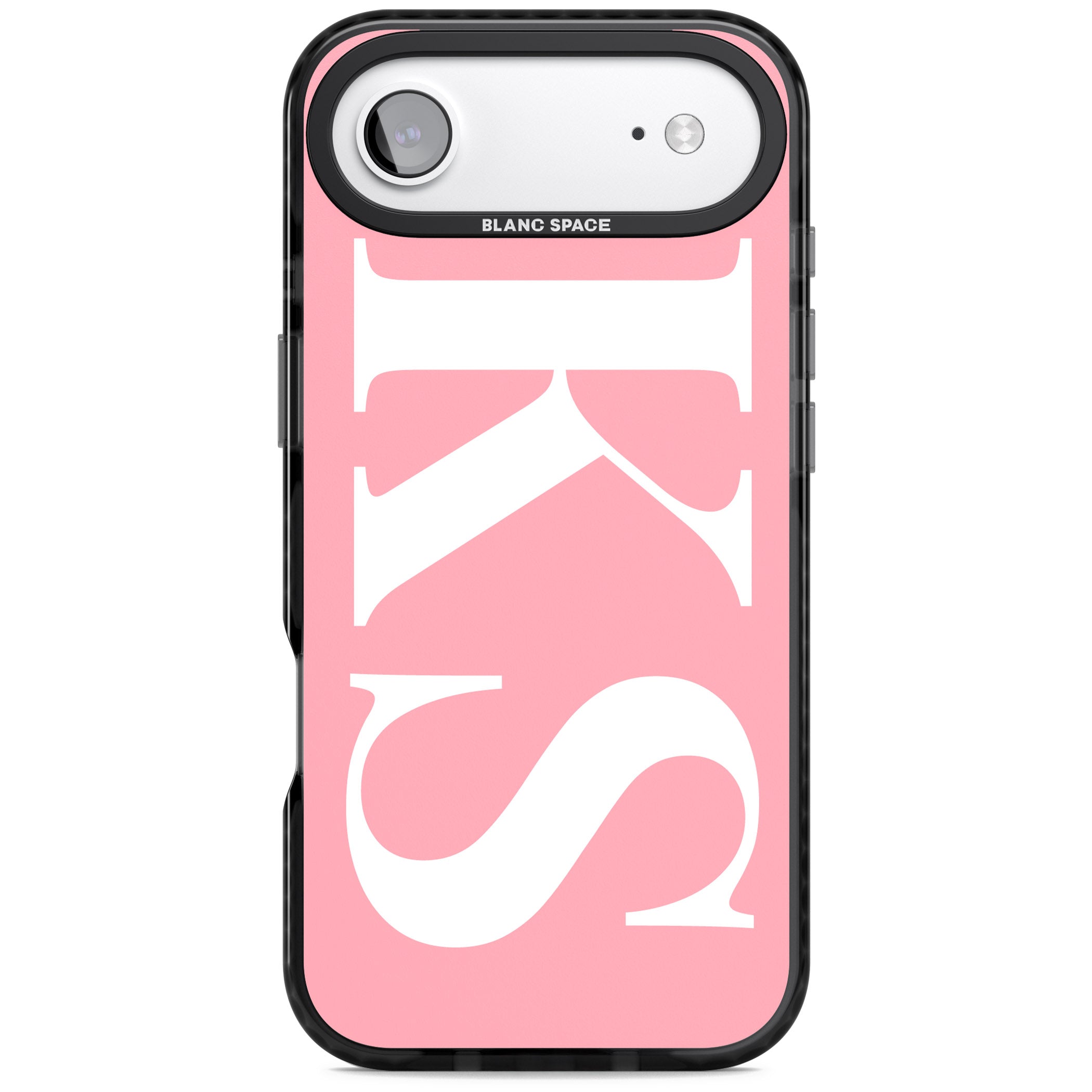 Personalised White & Pink Letters iPhone 17 Air Impact Pro Black Phone Case