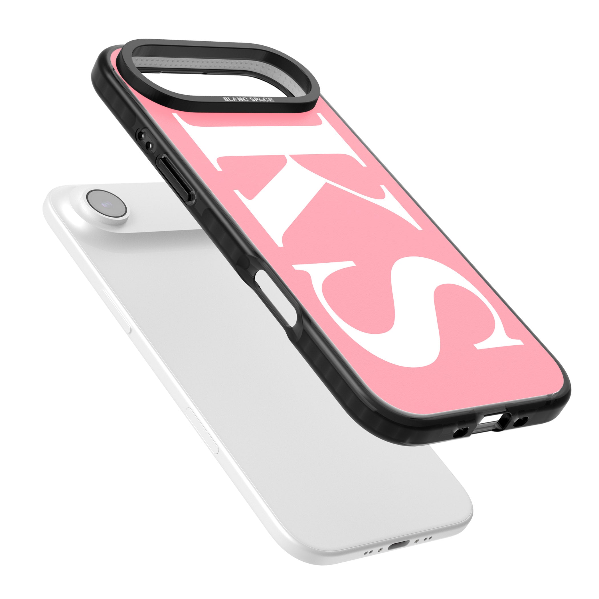 Personalised White & Pink Letters iPhone 17 Air Impact Pro Black Phone Case Colours
