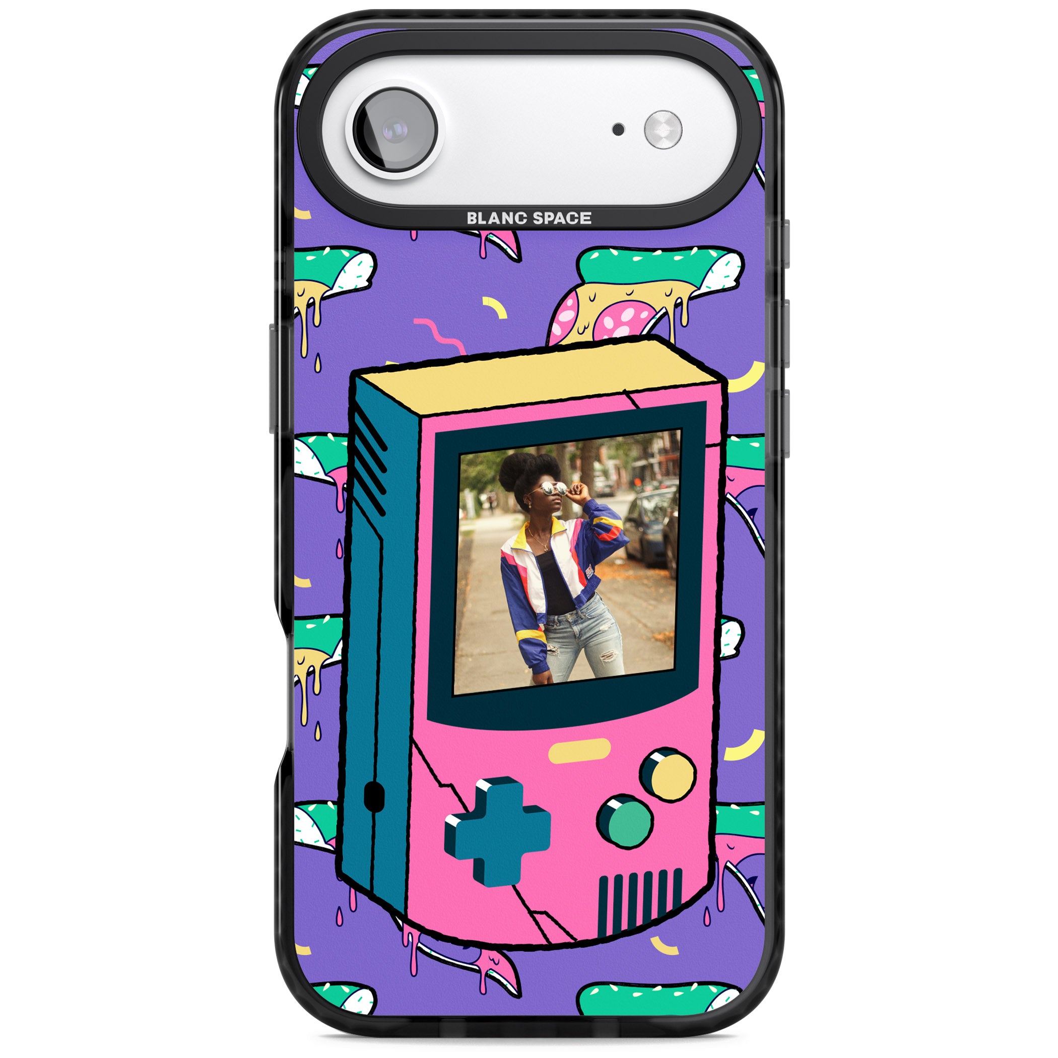 Personalised Retro Game Photo Case iPhone 17 Air Impact Pro Black Phone Case