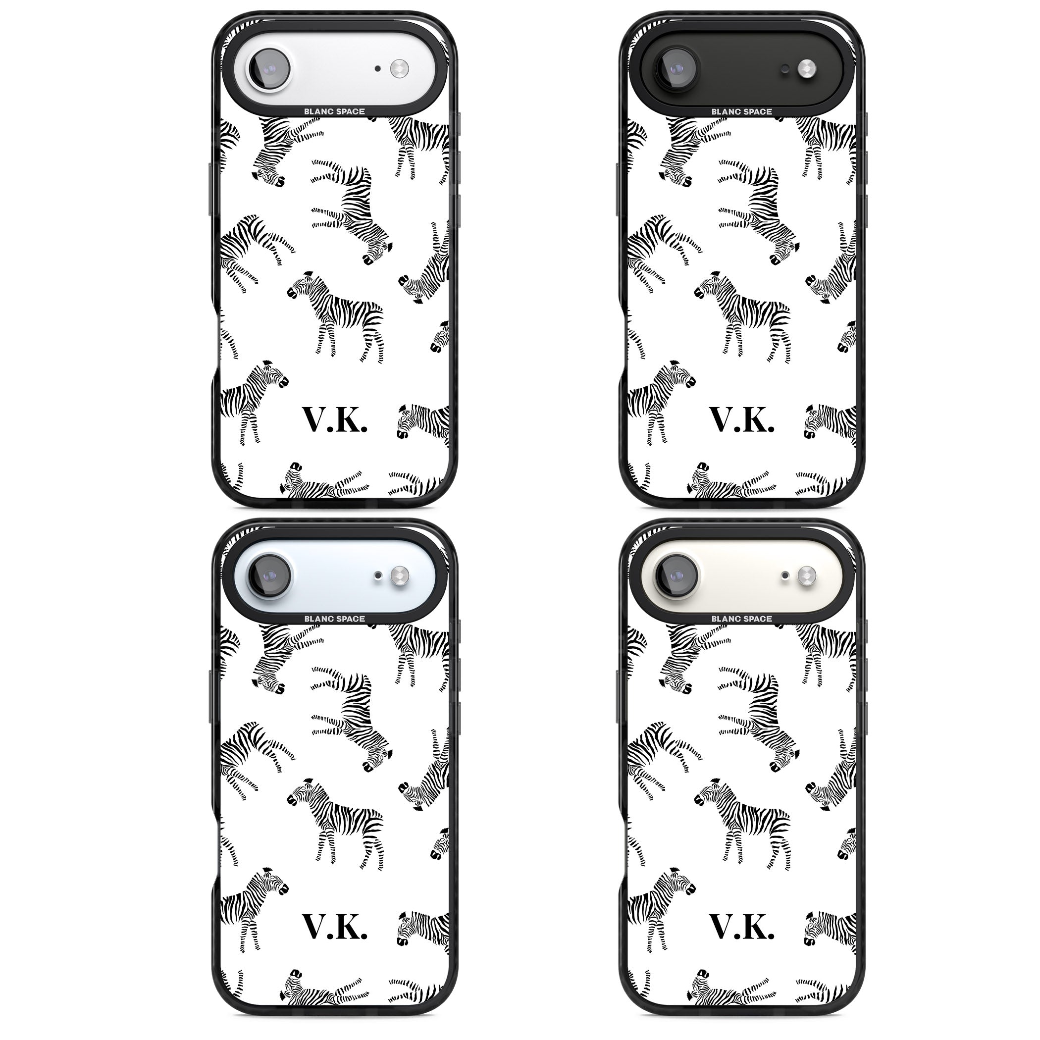 Personalised Zebra Pattern iPhone 17 Air Impact Pro Black Phone Case APT Impact Protection