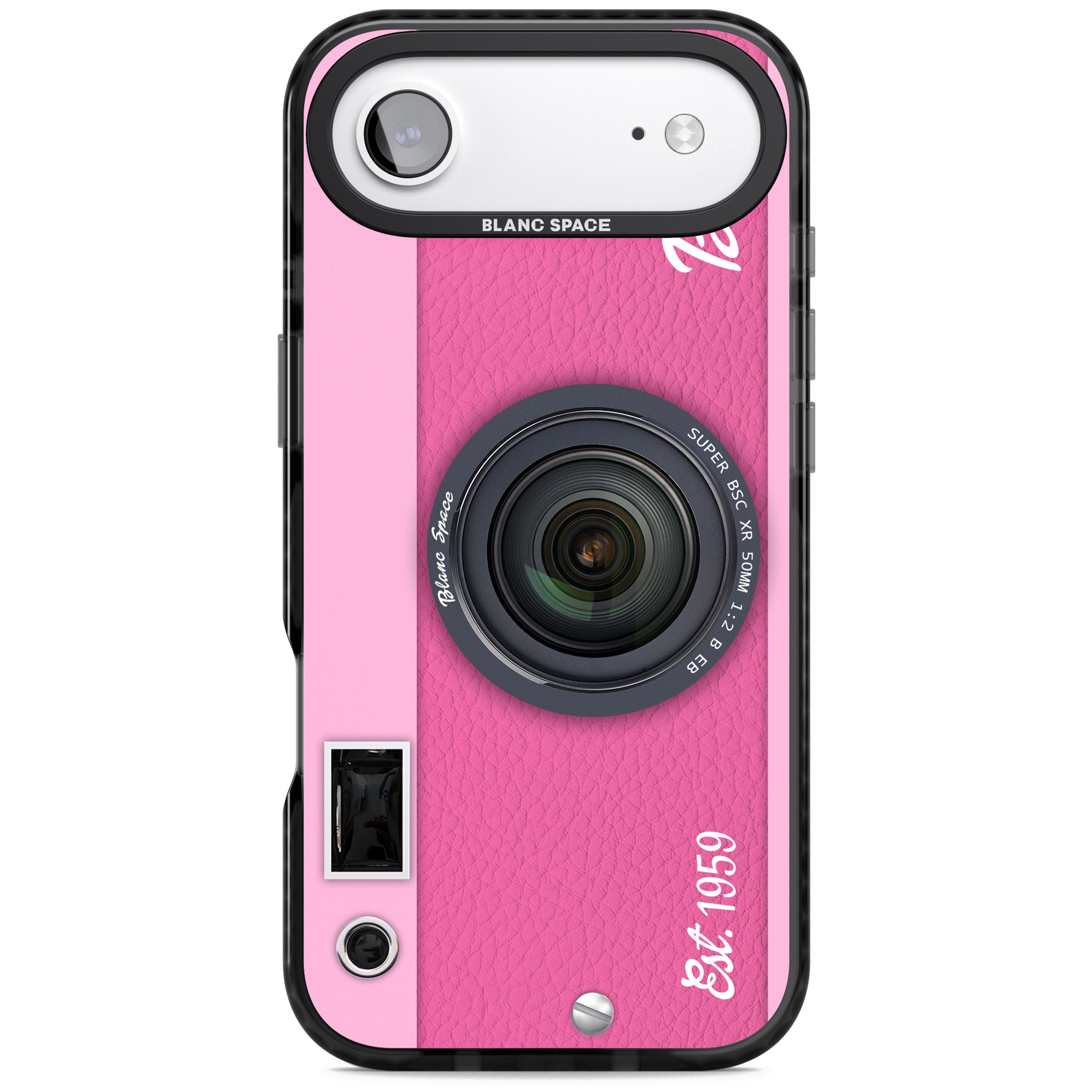 Personalised Pink Dream Camera iPhone 17 Air Impact Pro Black Phone Case
