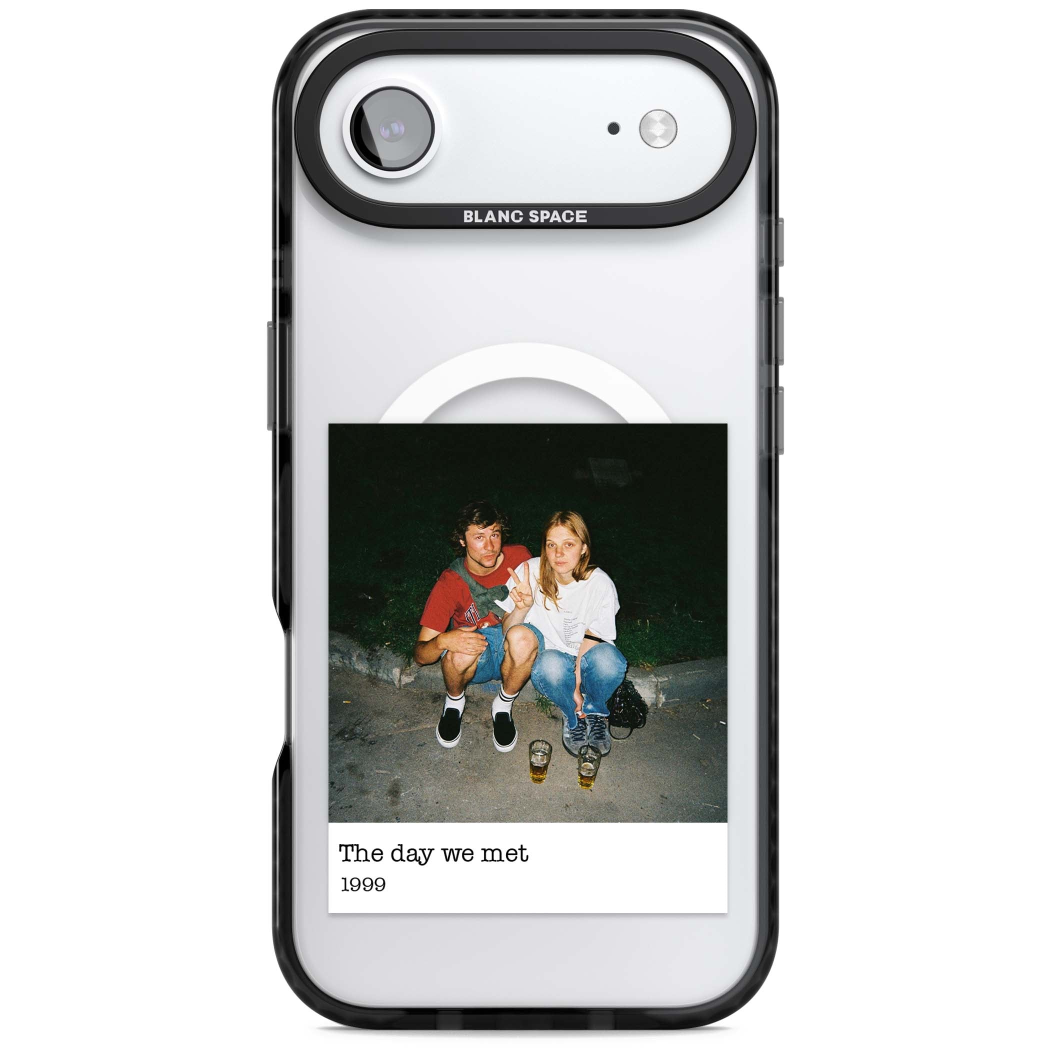 Photo Memory minimal iPhone case | Black Impact Magsafe case for iPhone Air