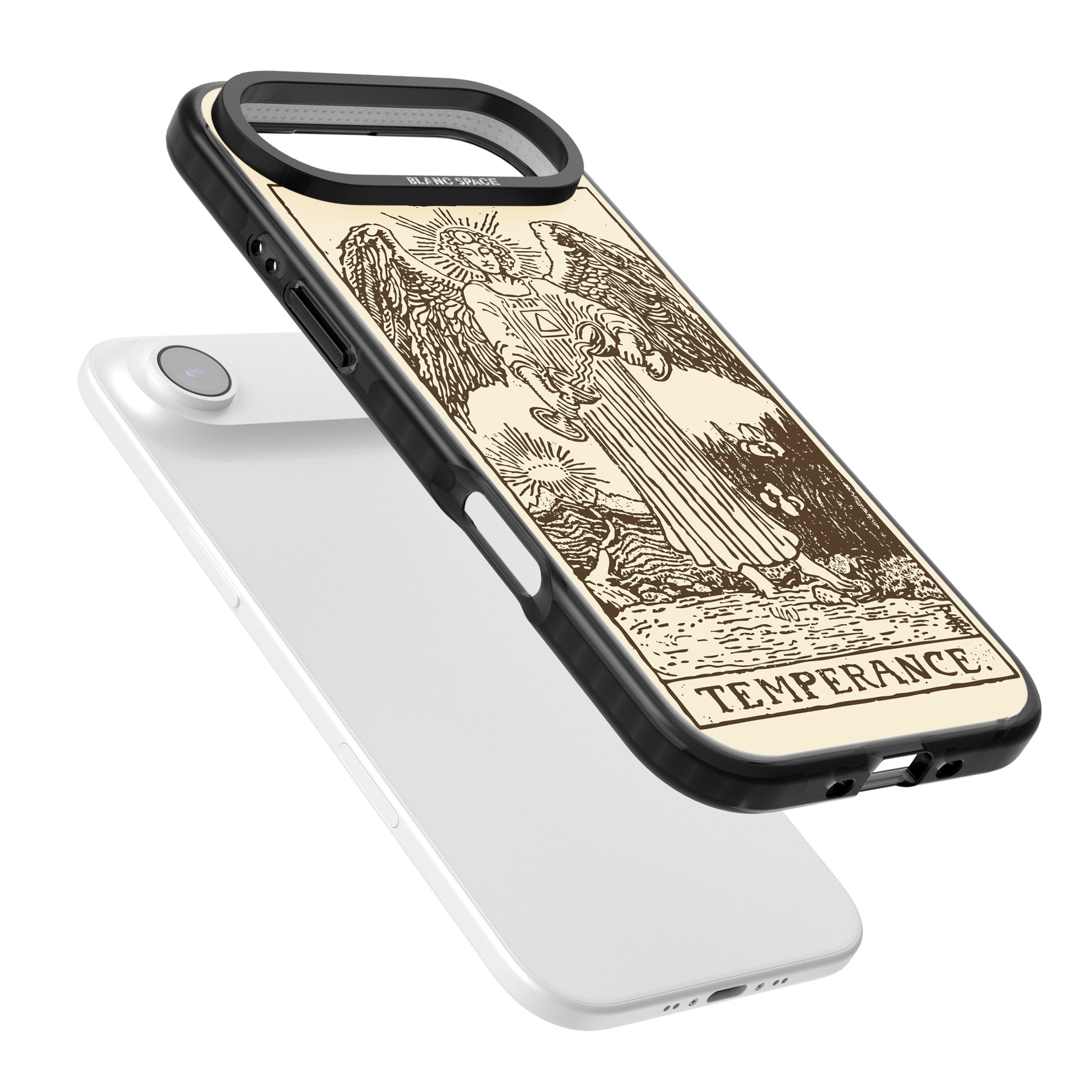 Personalised Temperance Tarot Card (Cream) iPhone 17 Air Impact Pro Black Phone Case Colours