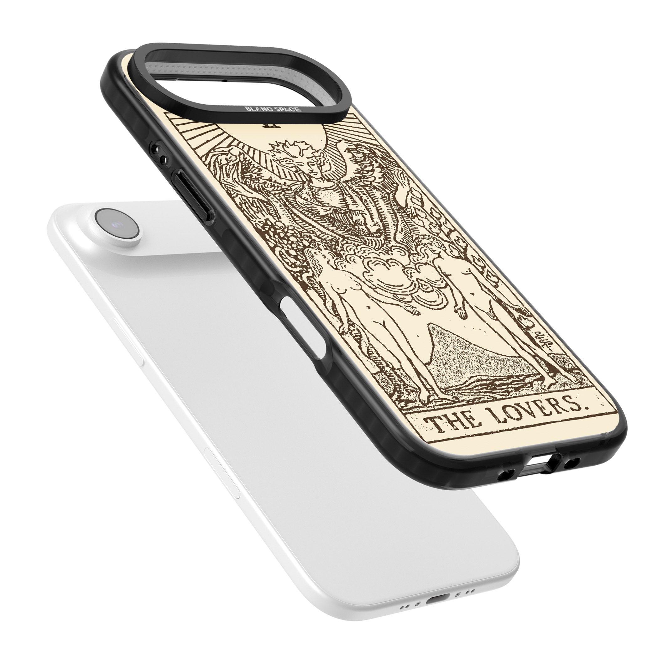 Personalised The Lovers Tarot Card (Cream) iPhone 17 Air Impact Pro Black Phone Case Colours