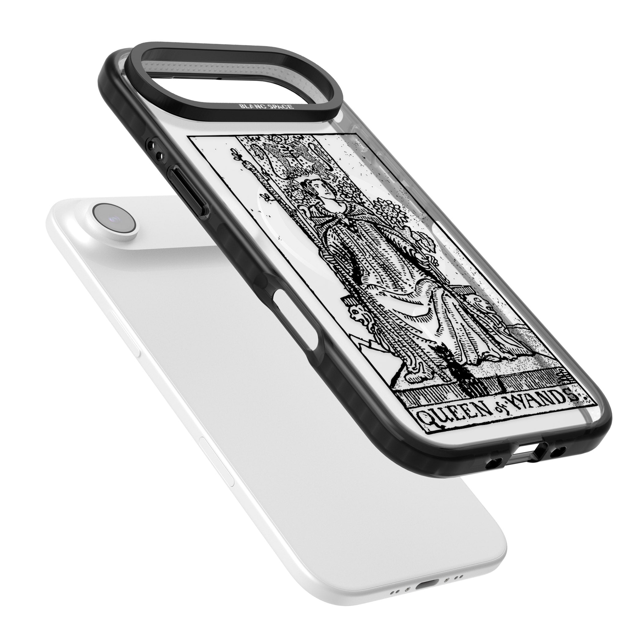 Personalised Queen Of Wands Tarot Card (Clear) iPhone 17 Air Impact Pro Black Phone Case Colours