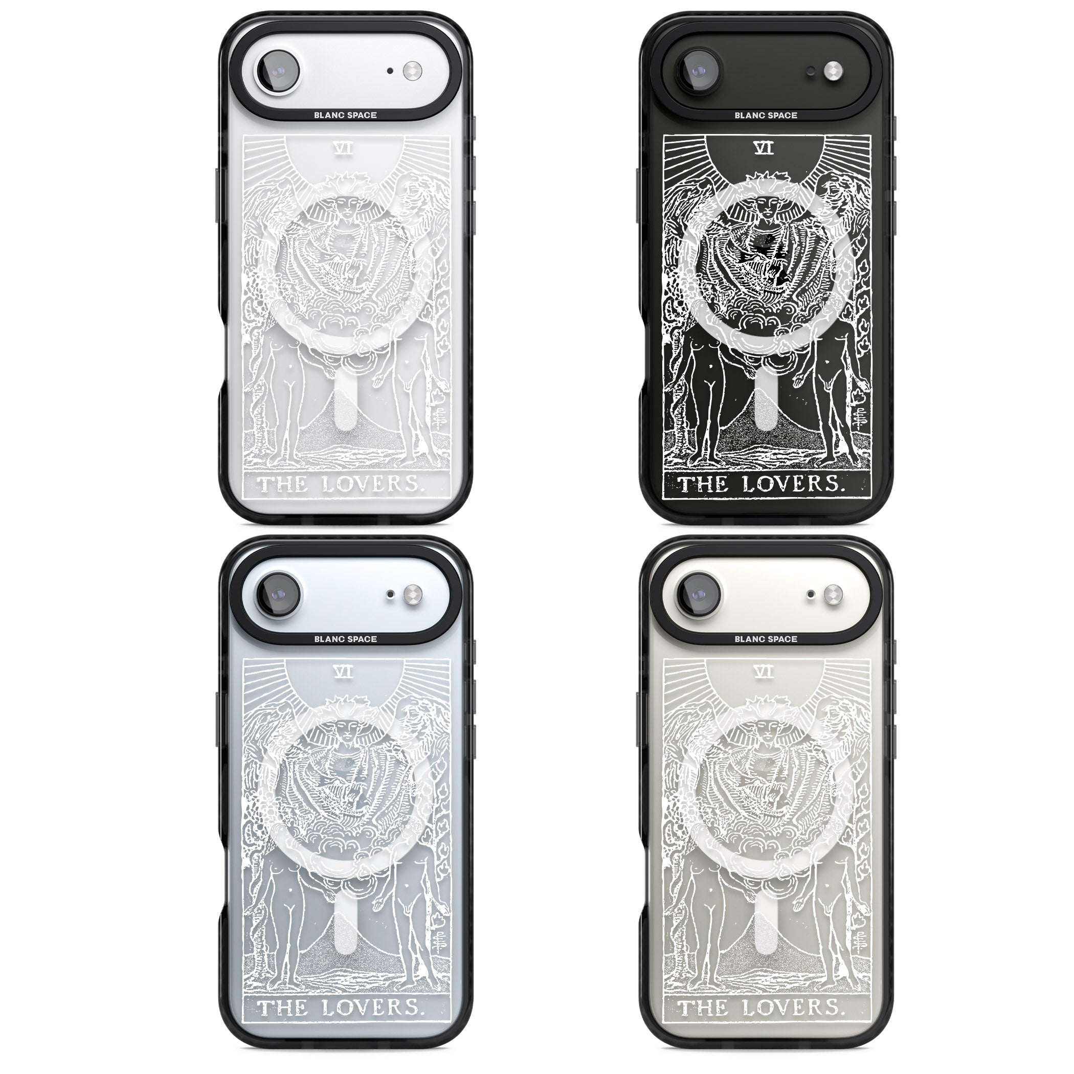 Personalised The Lovers Tarot Card (White) iPhone 17 Air Impact Pro Black Phone Case APT Impact Protection
