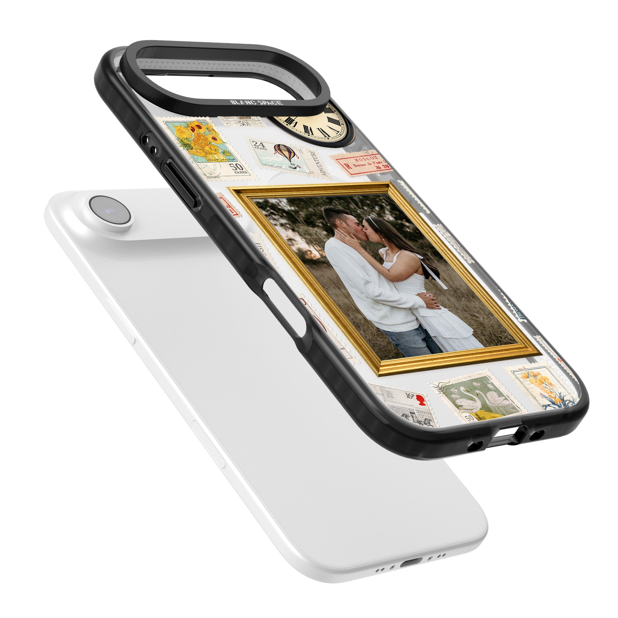 Personalised Vintage Photo Frame Collage iPhone 17 Air Impact Pro Black Phone Case Colours