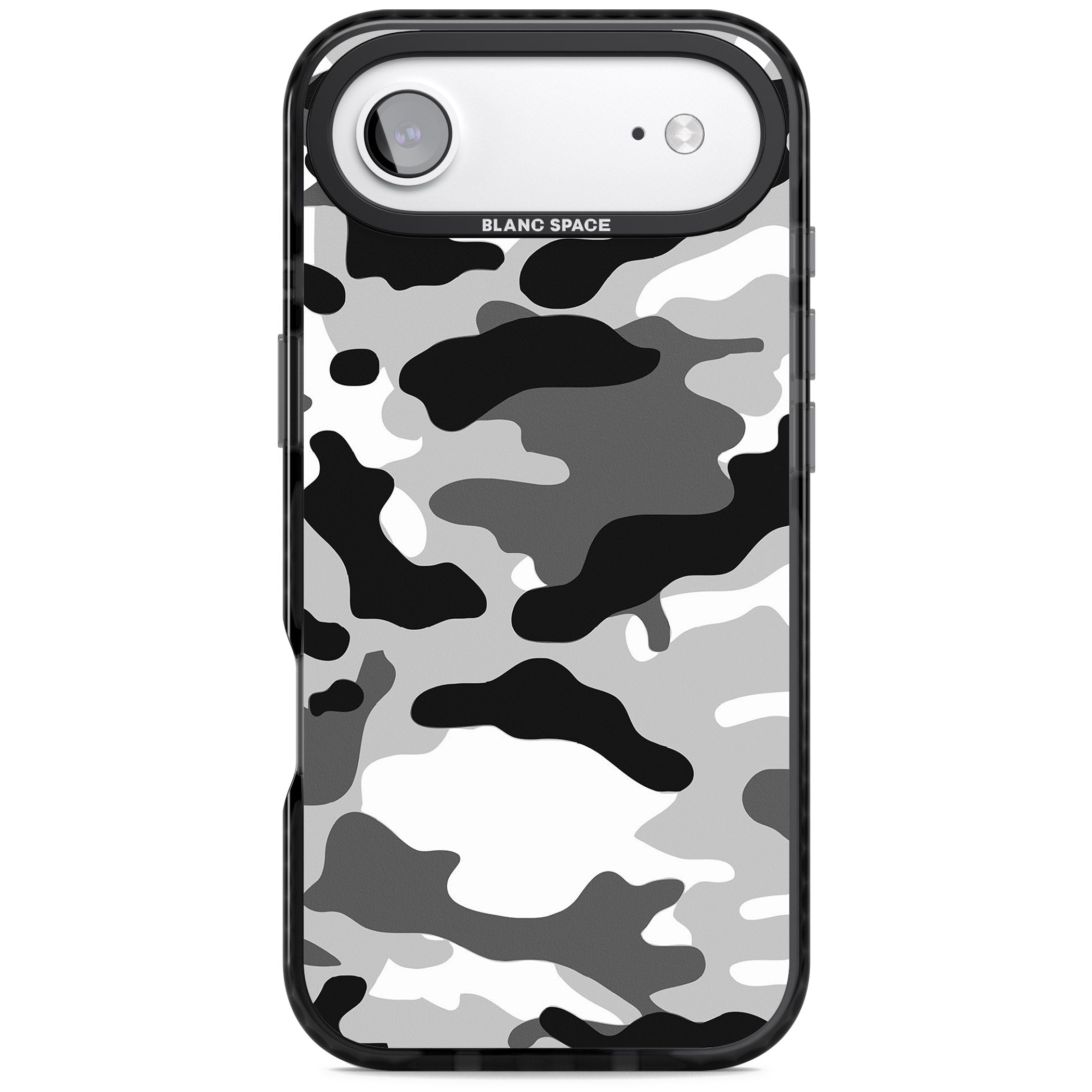 Grey Camo iPhone 17 Air Impact Pro Black Phone Case