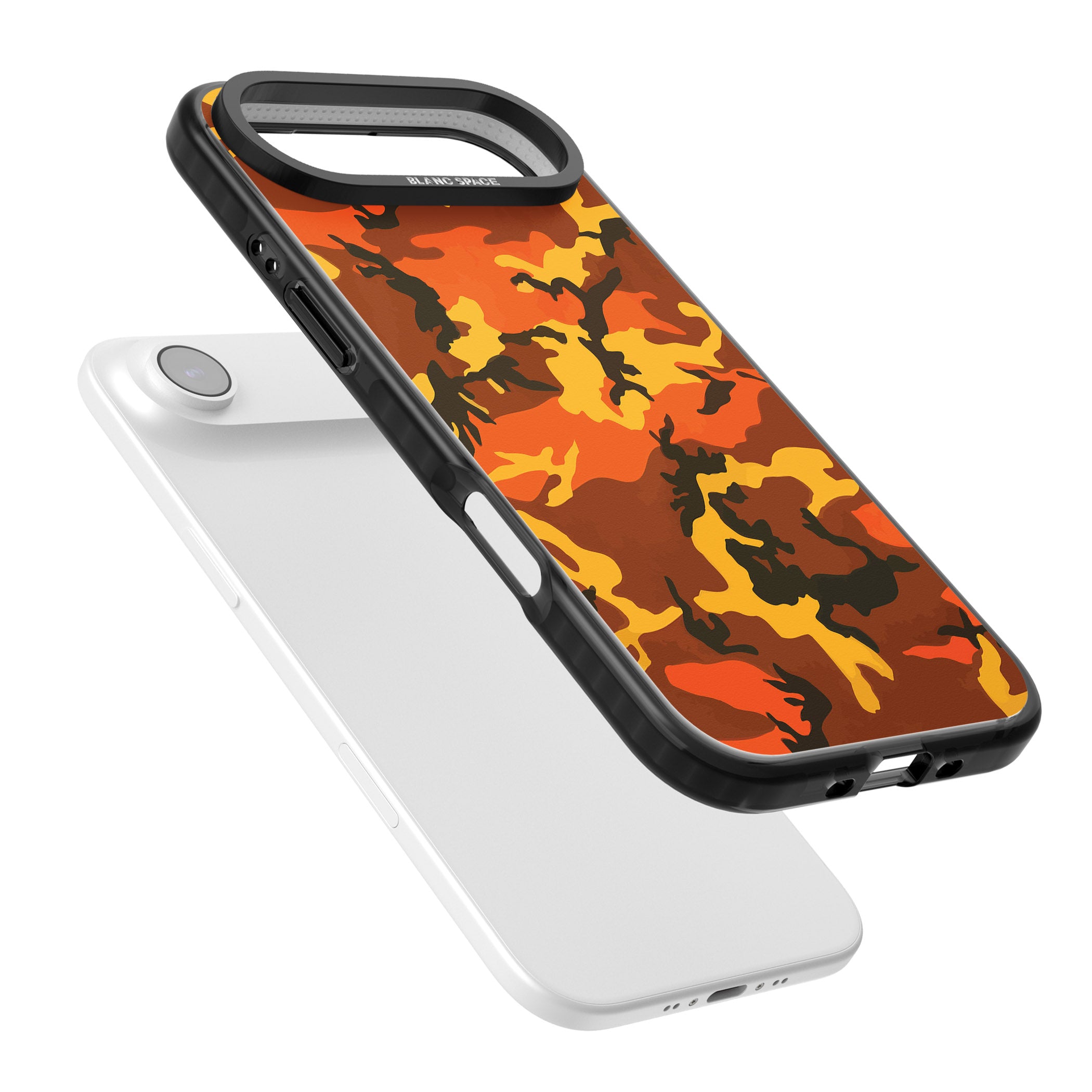 Orange Camo iPhone 17 Air Impact Pro Black Phone Case Colours
