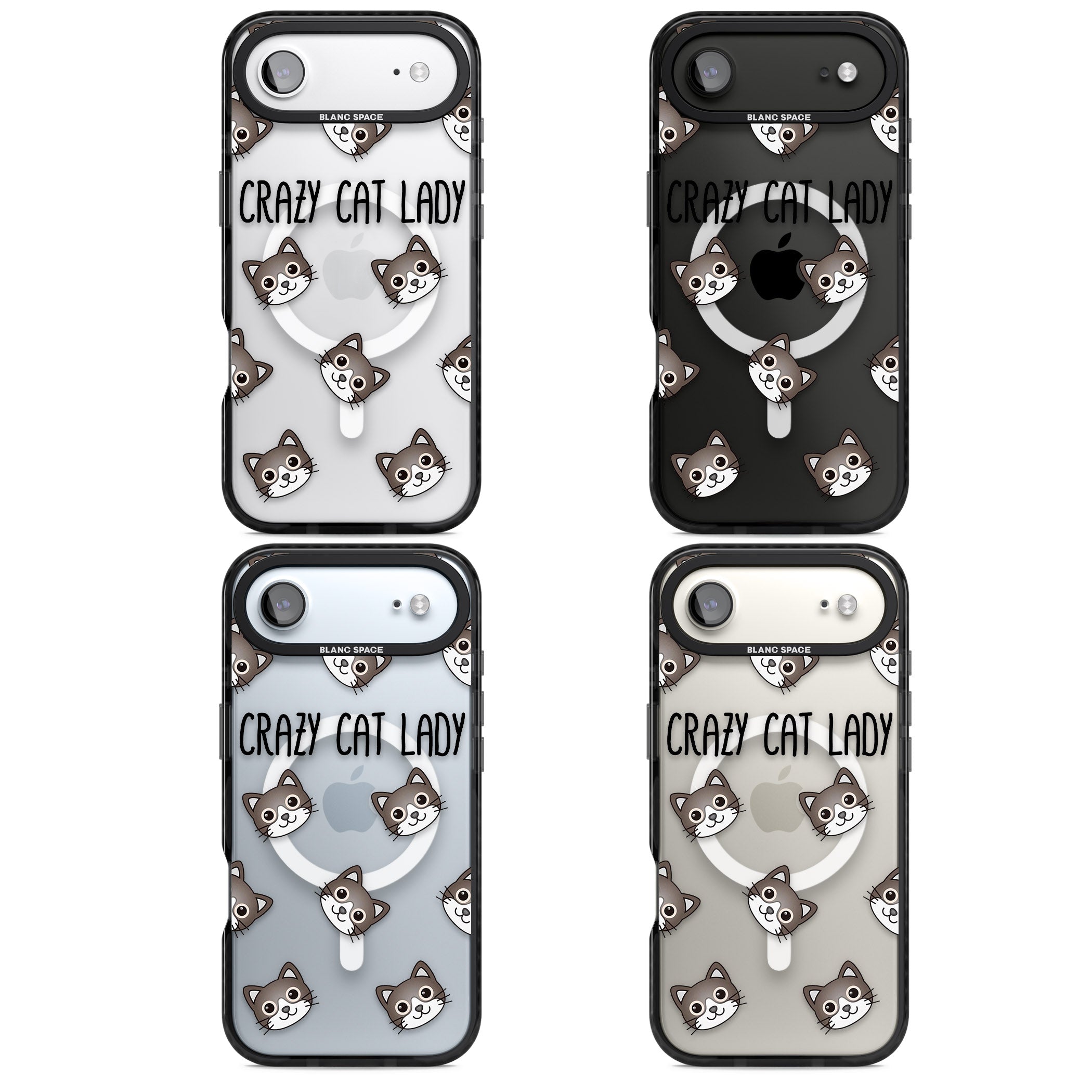 Crazy Cat Lady iPhone 17 Air Impact Pro Black Phone Case APT Impact Protection