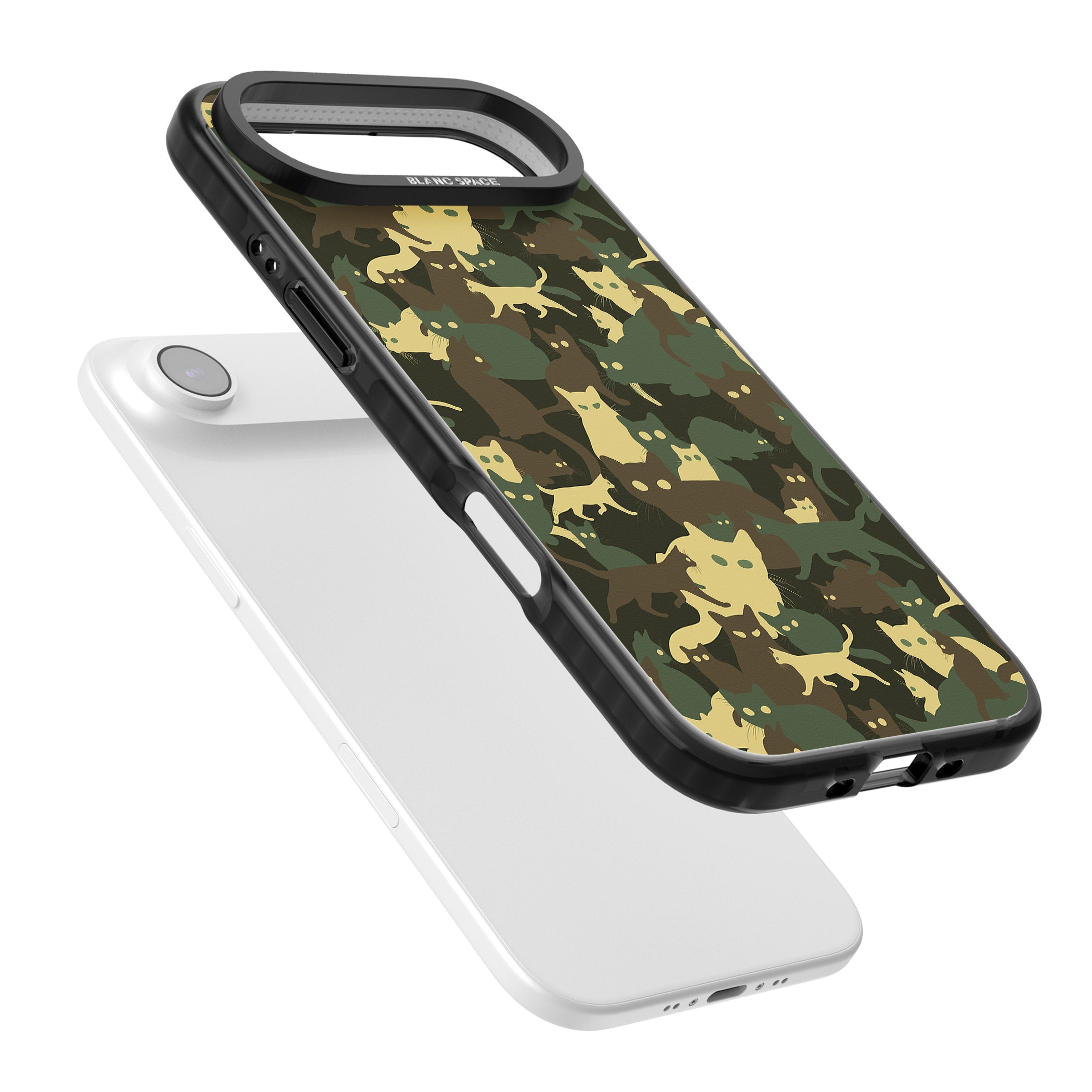 Forest Cat Camo iPhone 17 Air Impact Pro Black Phone Case Colours