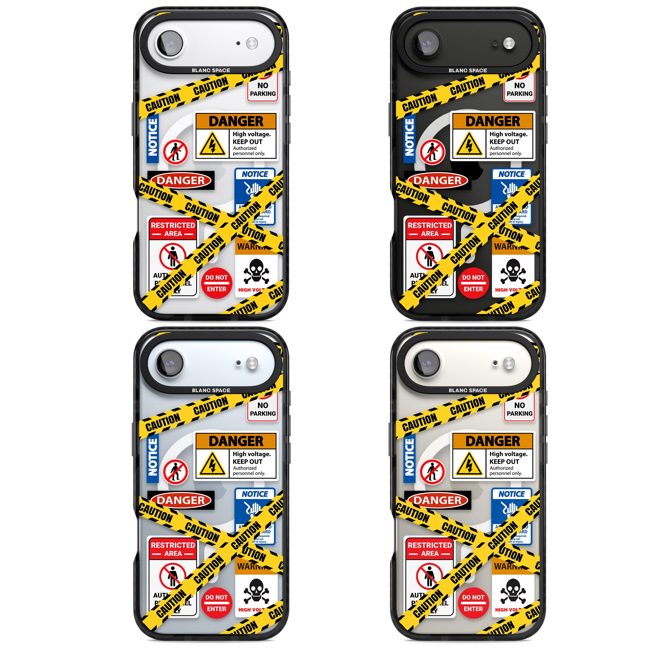 Caution Sign iPhone 17 Air Impact Pro Black Phone Case APT Impact Protection