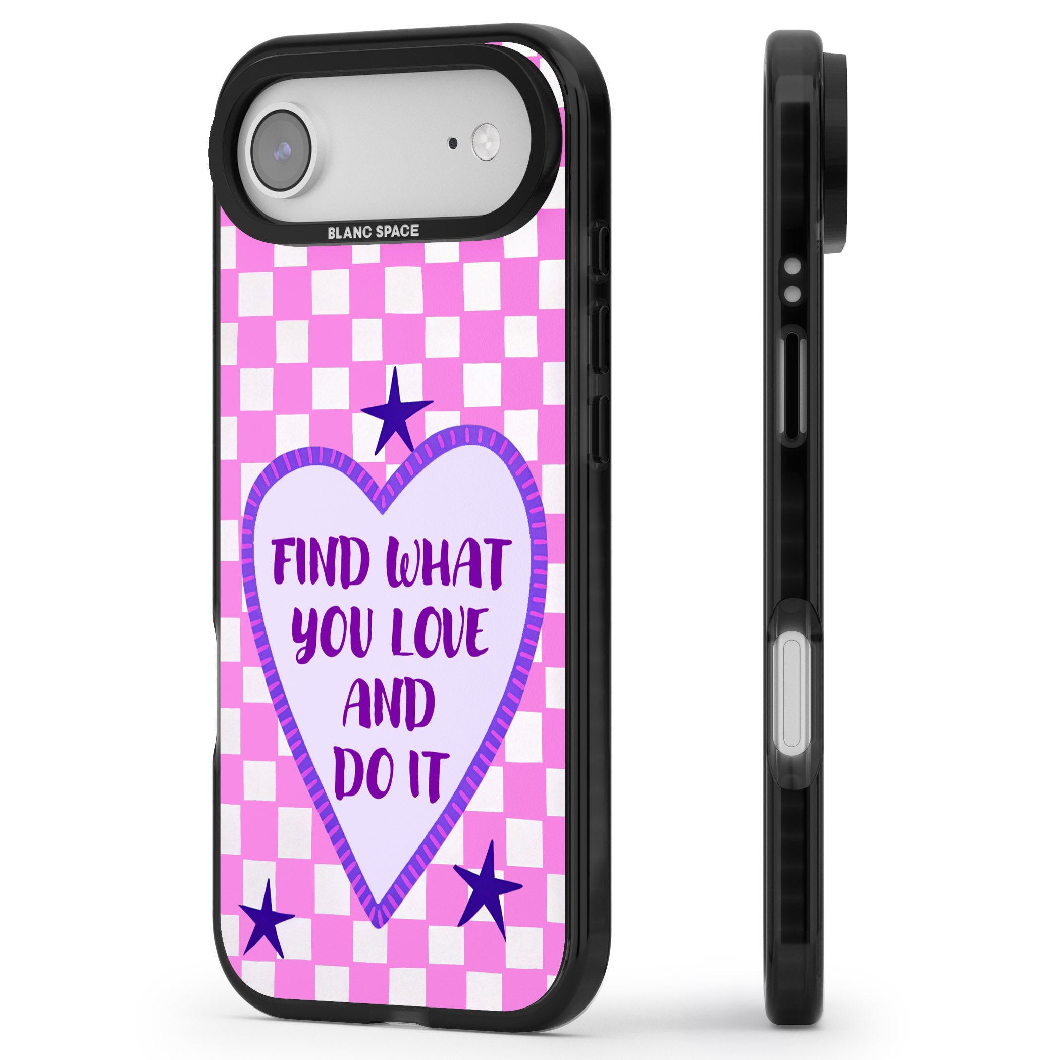 Find What You Love iPhone 17 Air Impact Pro Black Phone Case Side Profile