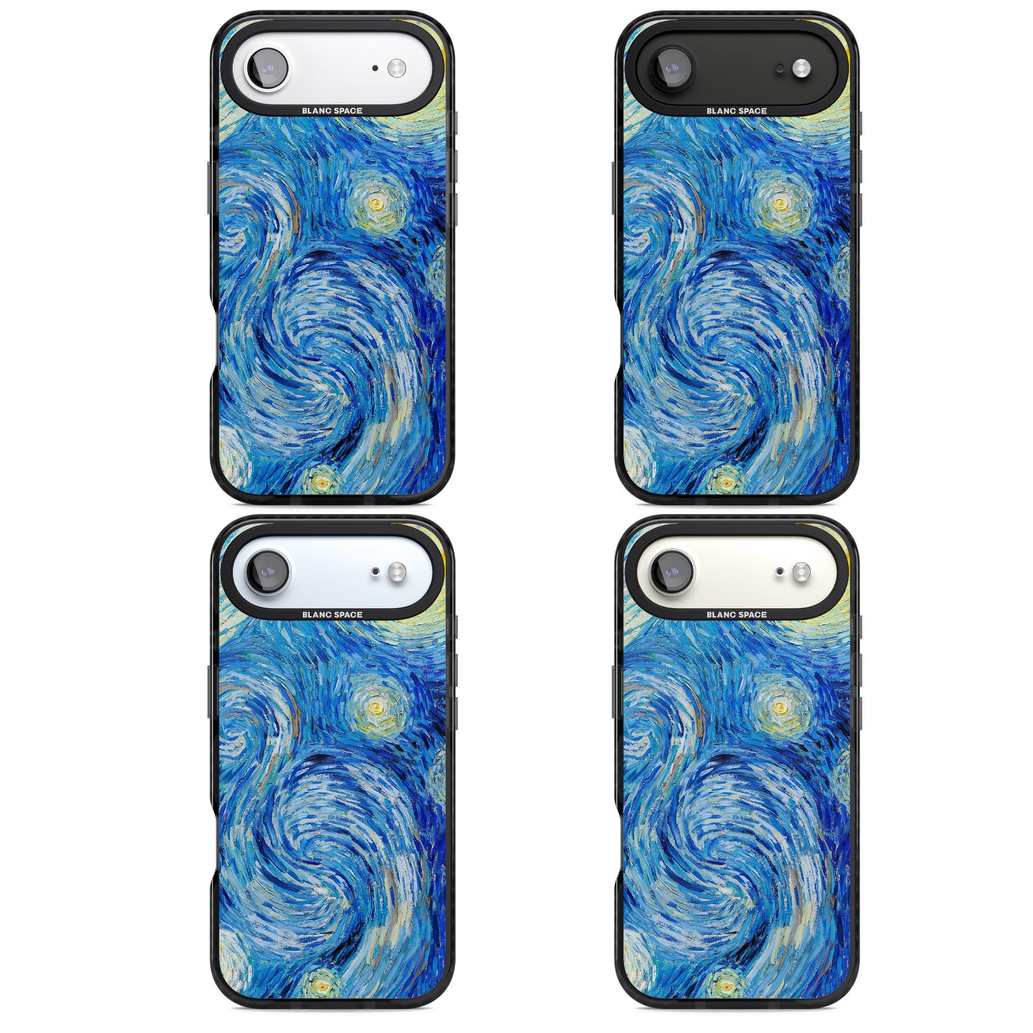 The Starry Night By Vincent Van Gogh iPhone 17 Air Impact Pro Black Phone Case APT Impact Protection