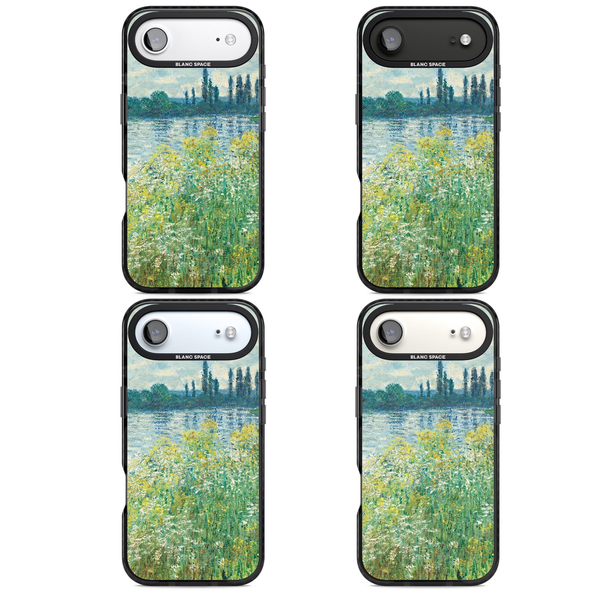 Banks Of The Seine By Claude Monet iPhone 17 Air Impact Pro Black Phone Case APT Impact Protection