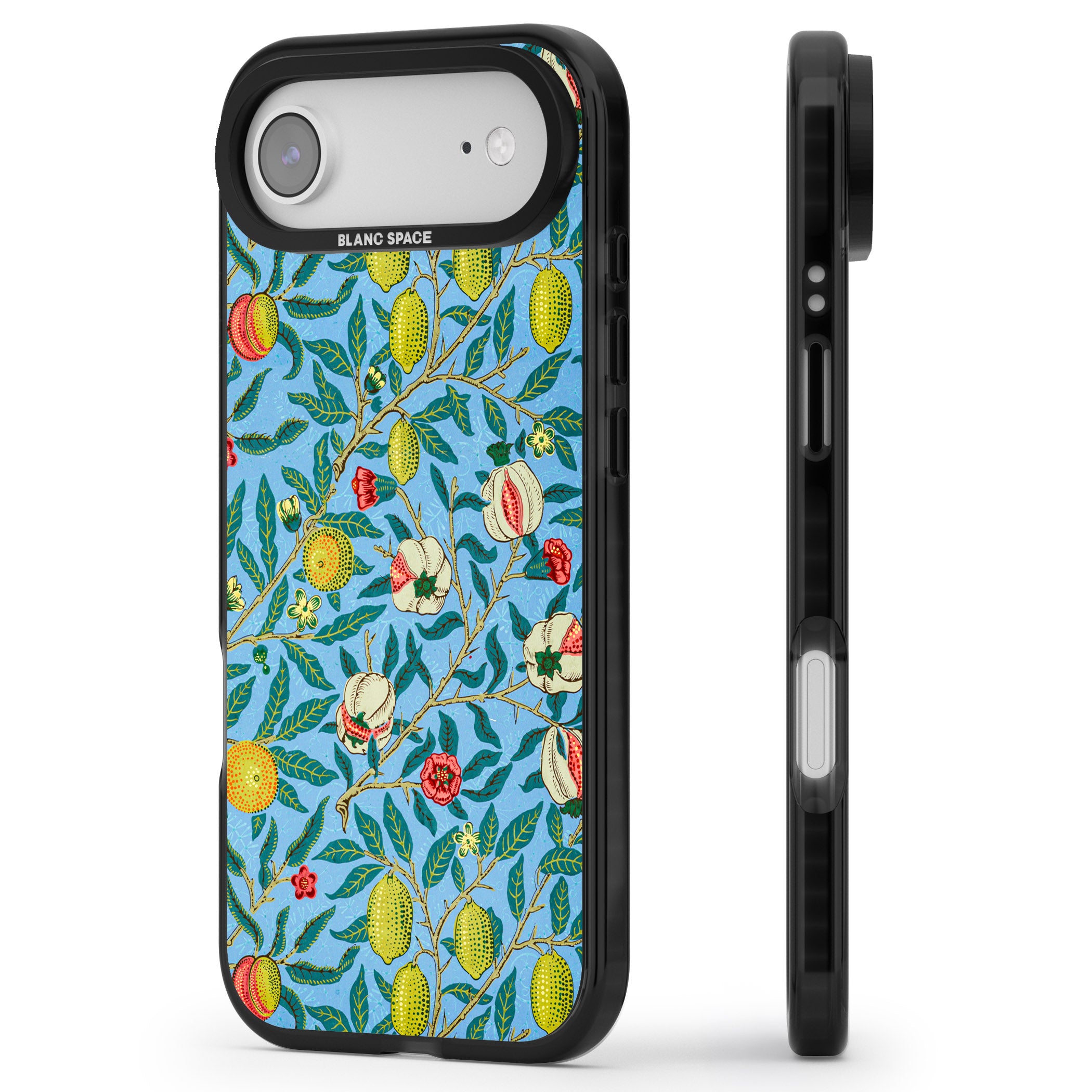 Vintage Fruits iPhone 17 Air Impact Pro Black Phone Case Side Profile