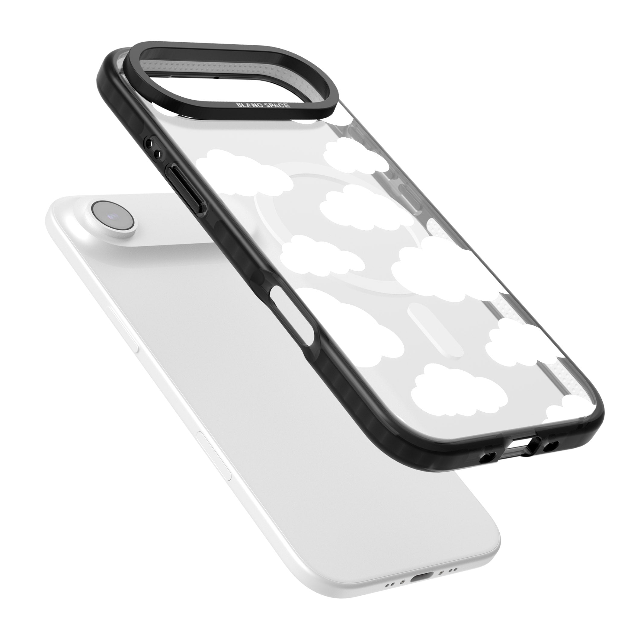 Cloud Pattern iPhone 17 Air Impact Pro Black Phone Case Colours
