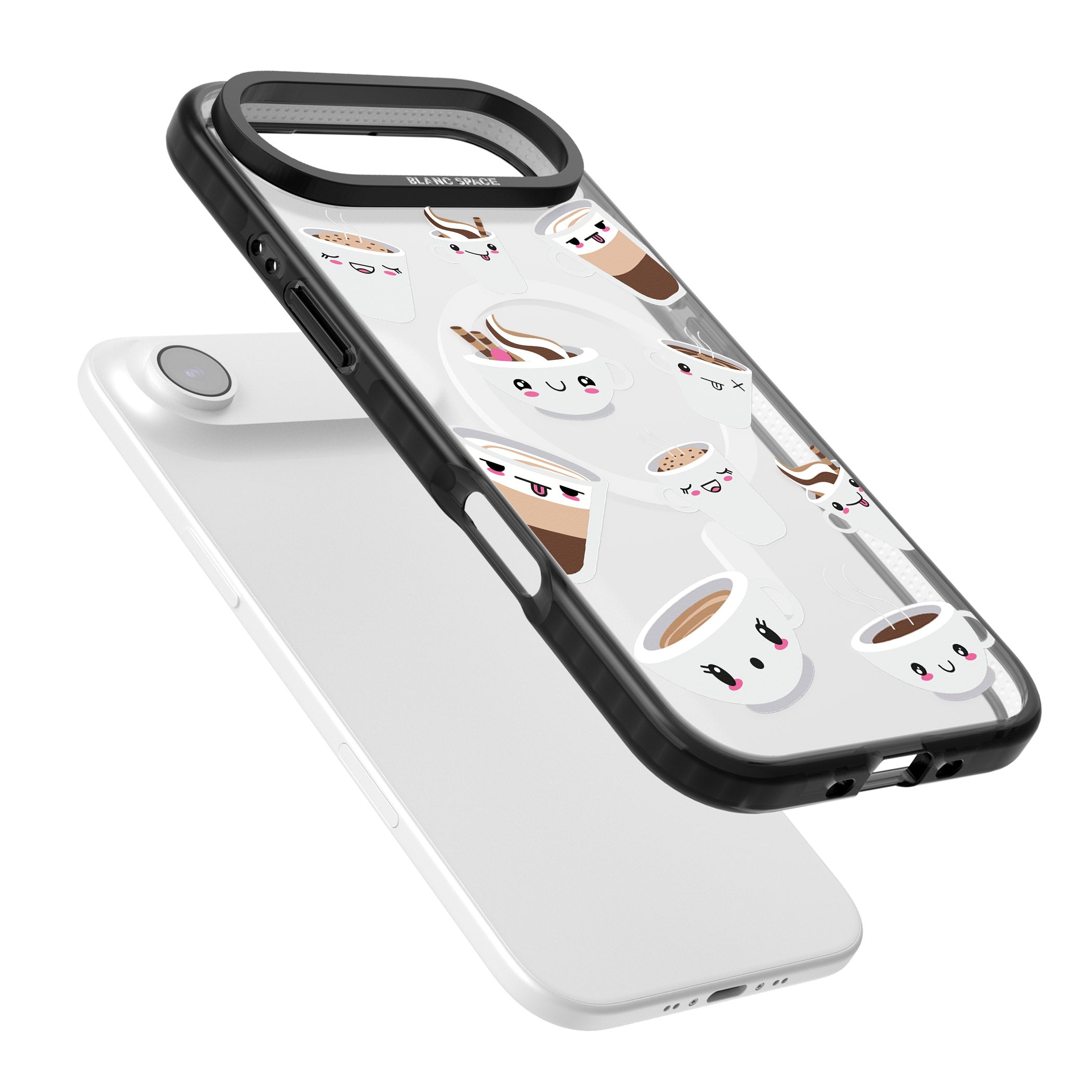 Coffee Faces iPhone 17 Air Impact Pro Black Phone Case Colours