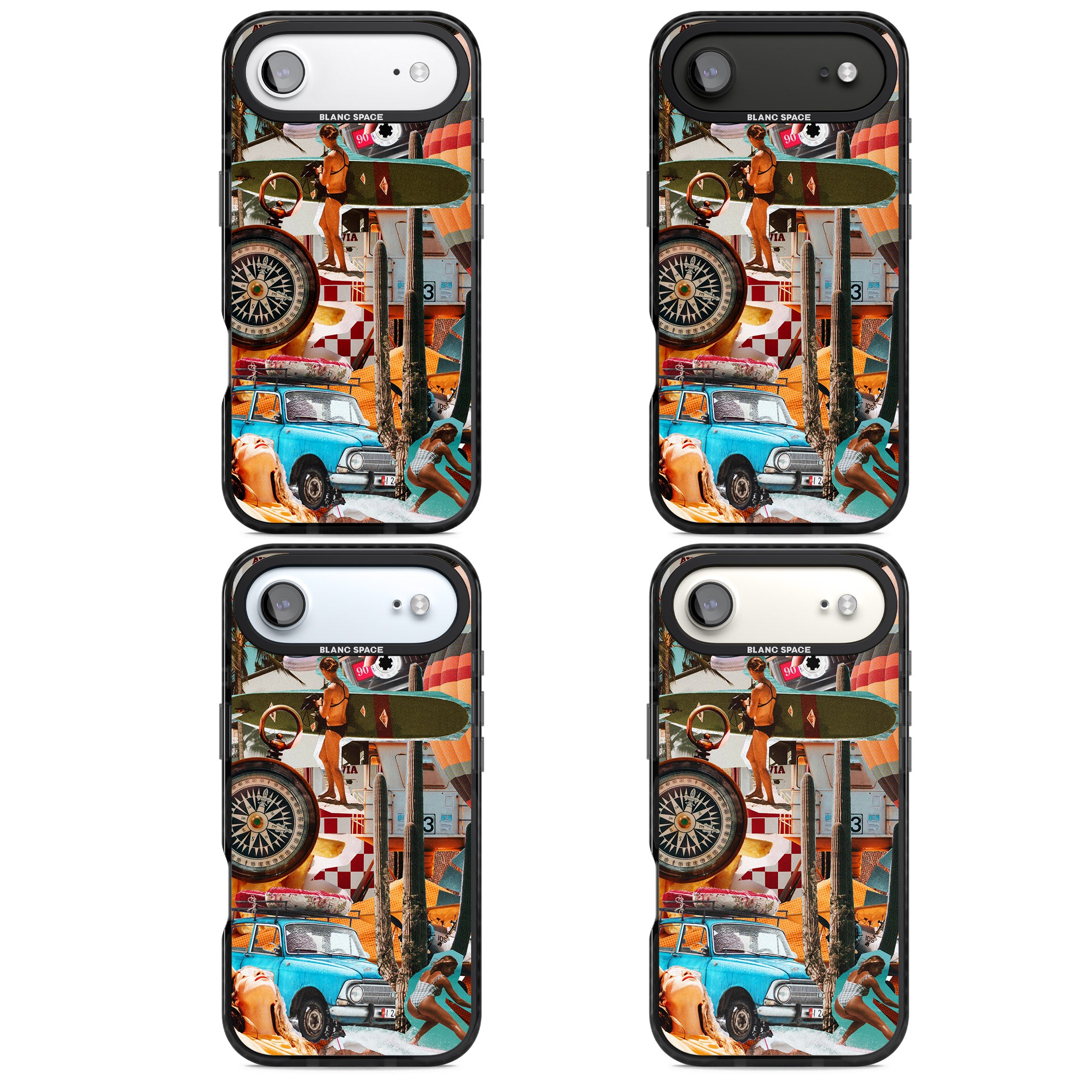 Vintage Collage: Road Trip iPhone 17 Air Impact Pro Black Phone Case APT Impact Protection