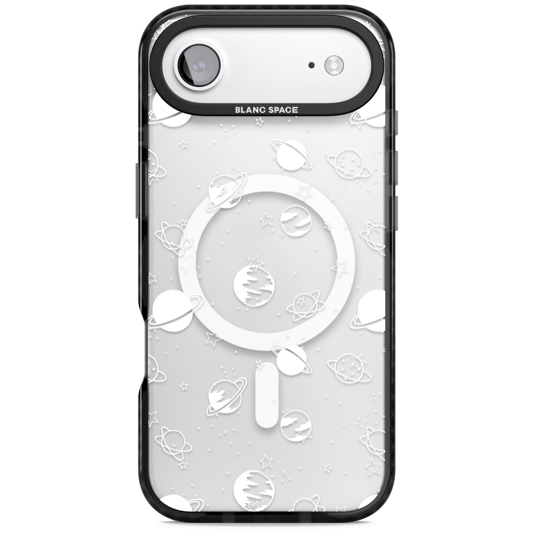 Cosmic Black Planet iPhone 17 Air Impact Pro Black Phone Case