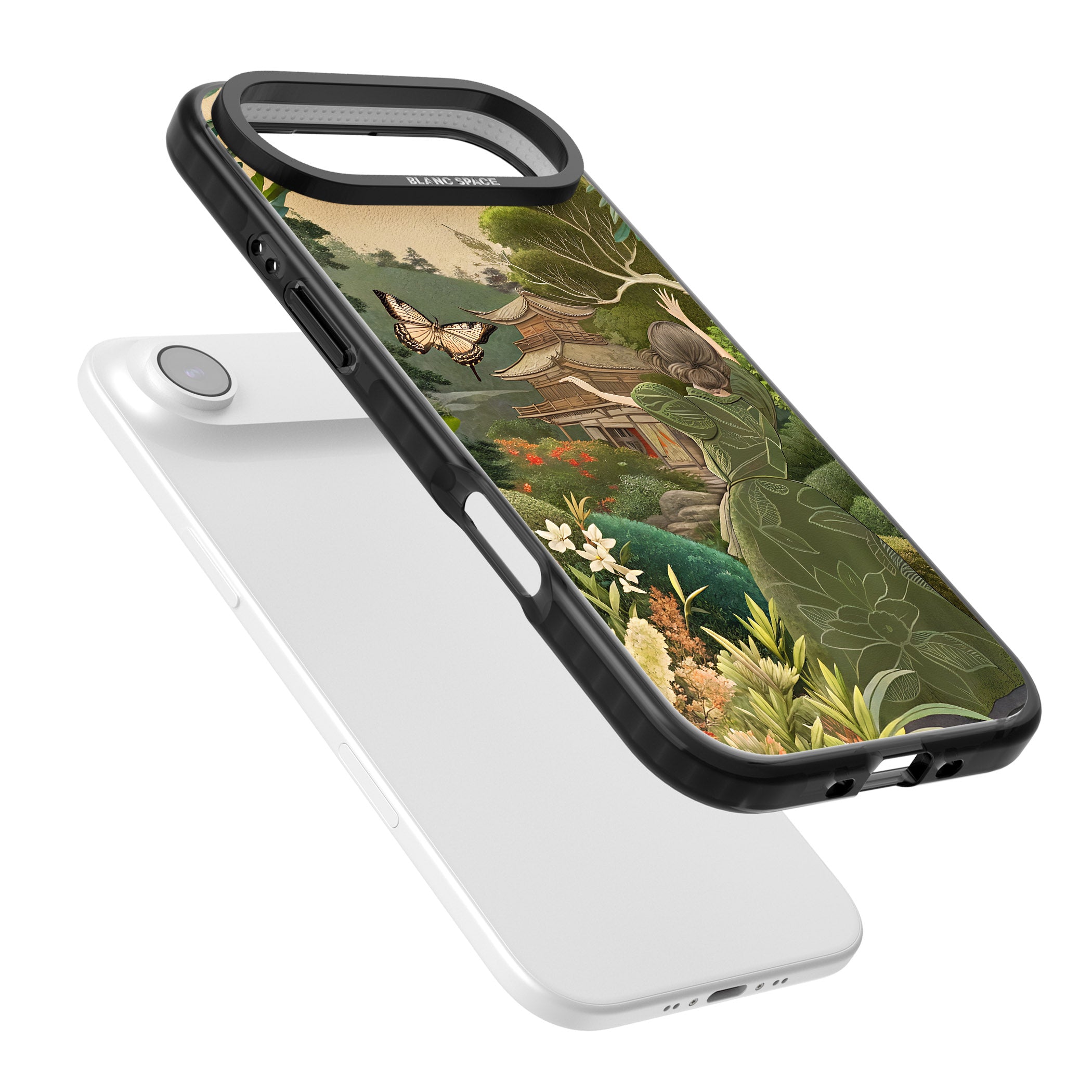Japanese Nature iPhone 17 Air Impact Pro Black Phone Case Colours