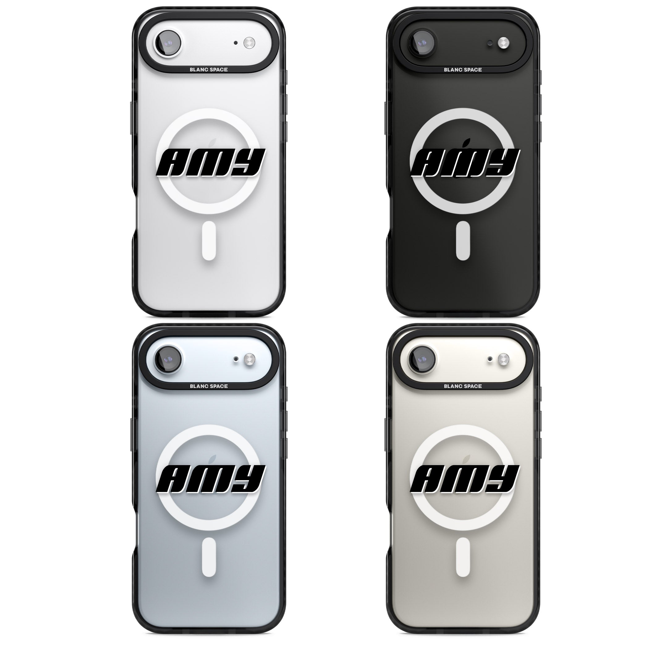 Personalised Bold Name iPhone 17 Air Impact Pro Black Phone Case APT Impact Protection