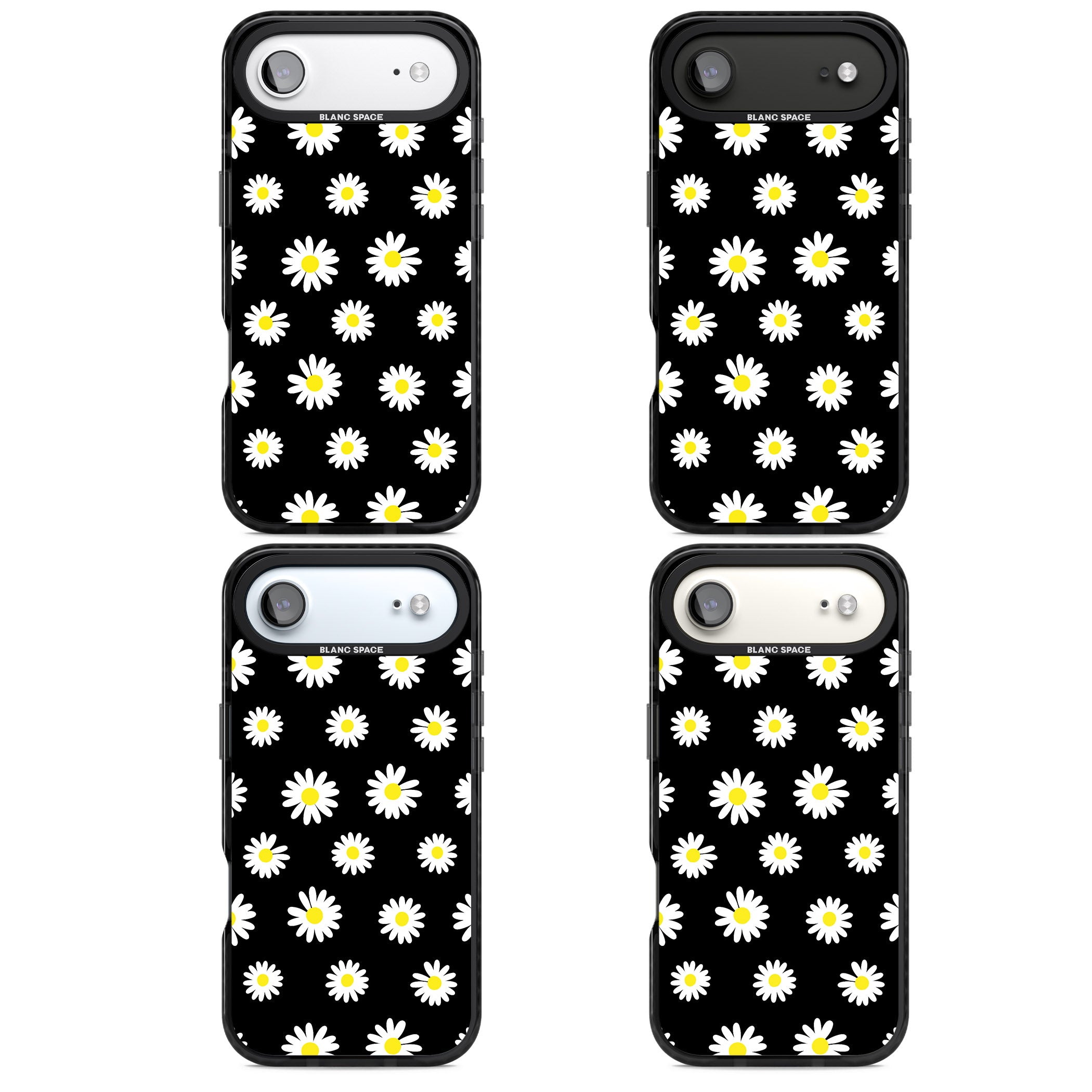 Personalised Chic Daisy Pattern iPhone 17 Air Impact Pro Black Phone Case APT Impact Protection