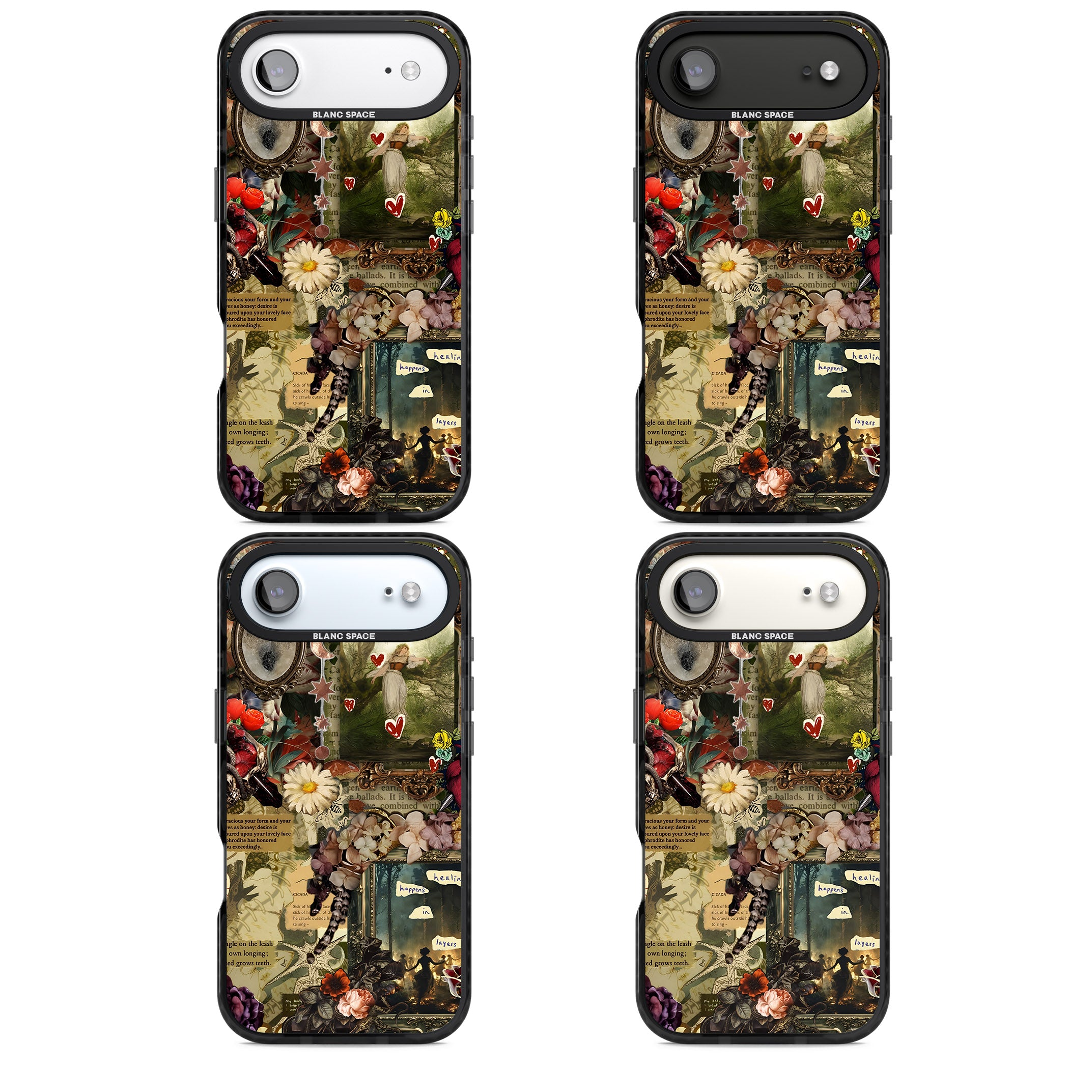 Textbook Romance Collage iPhone 17 Air Impact Pro Black Phone Case APT Impact Protection