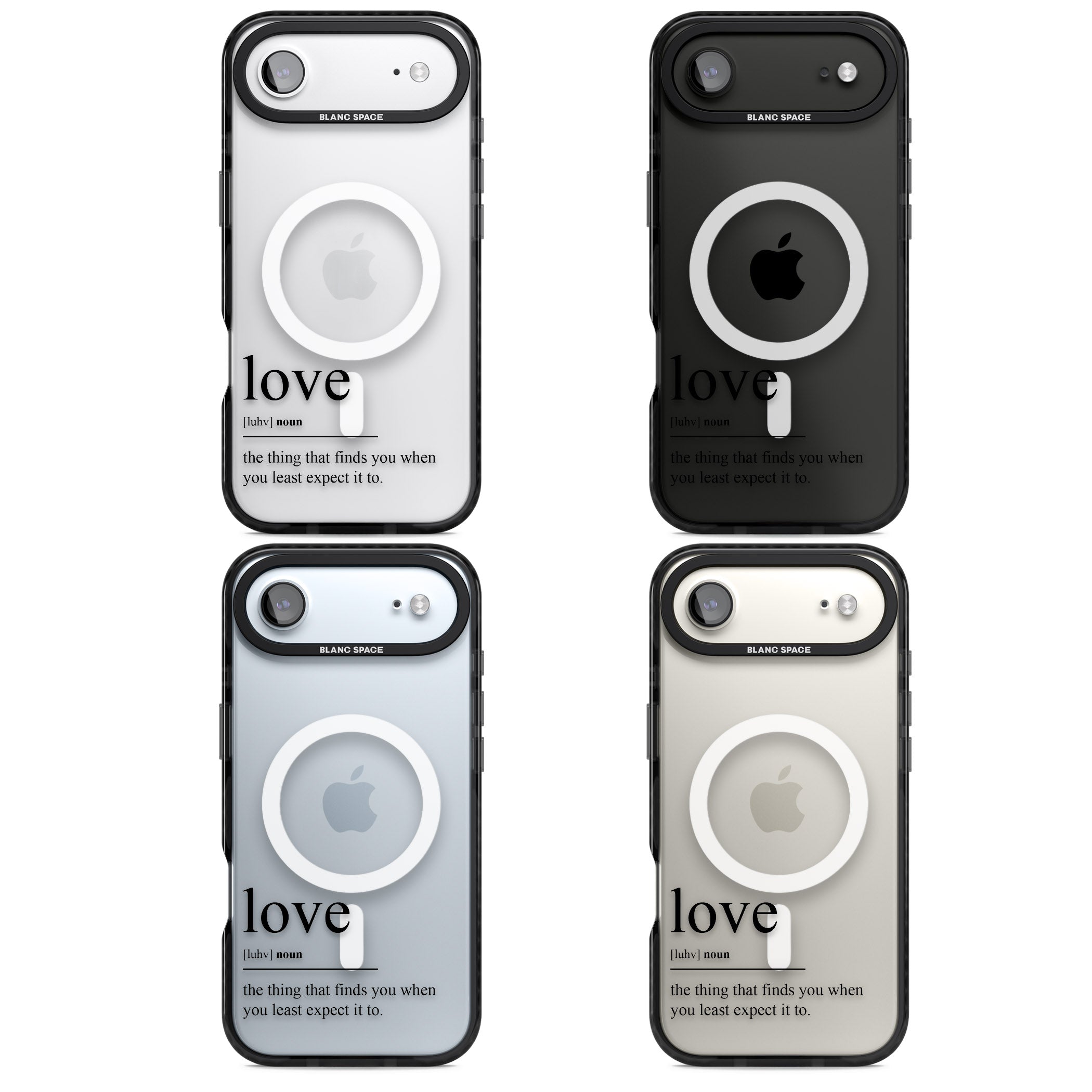 Love iPhone 17 Air Impact Pro Black Phone Case APT Impact Protection