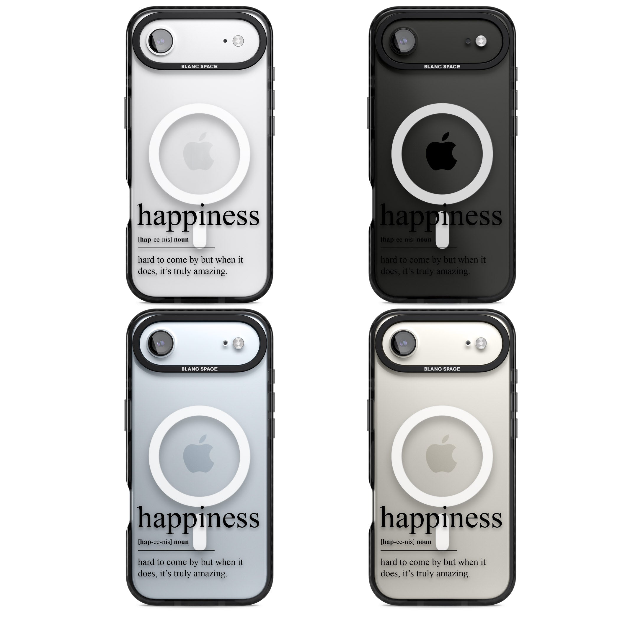 Happiness iPhone 17 Air Impact Pro Black Phone Case APT Impact Protection