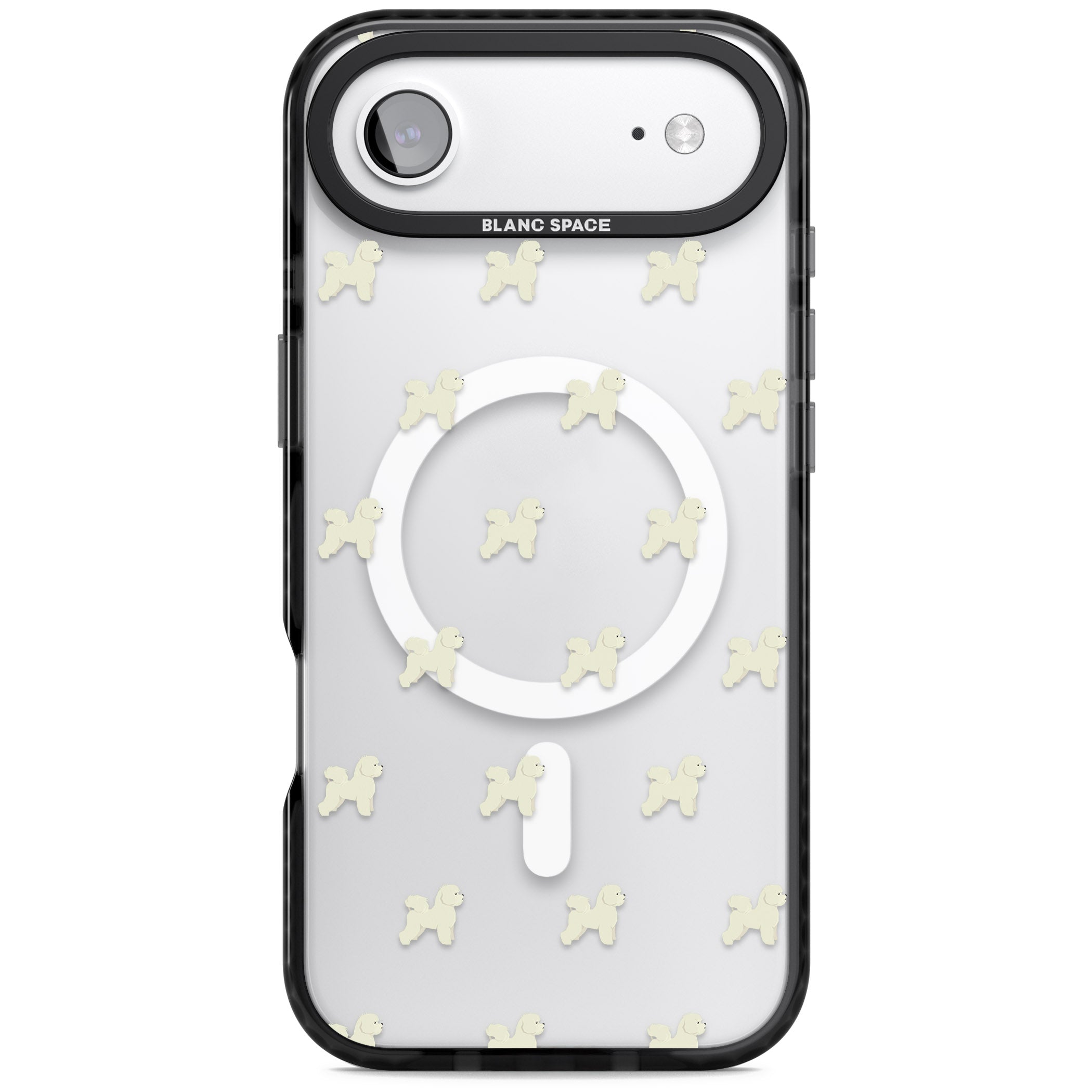 Bichon Frise Pattern iPhone 17 Air Impact Pro Black Phone Case