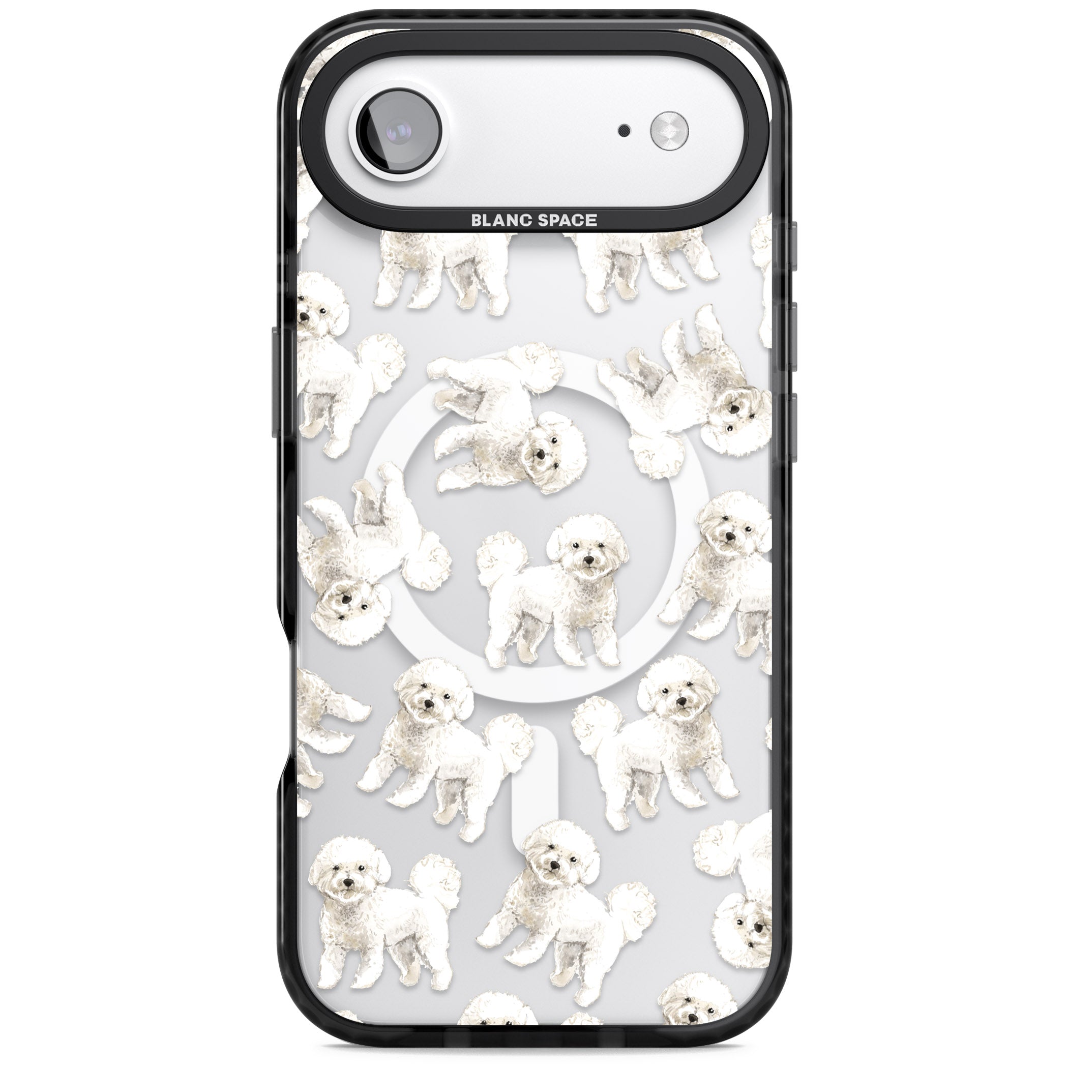 Bichon Frise Watercolor iPhone 17 Air Impact Pro Black Phone Case