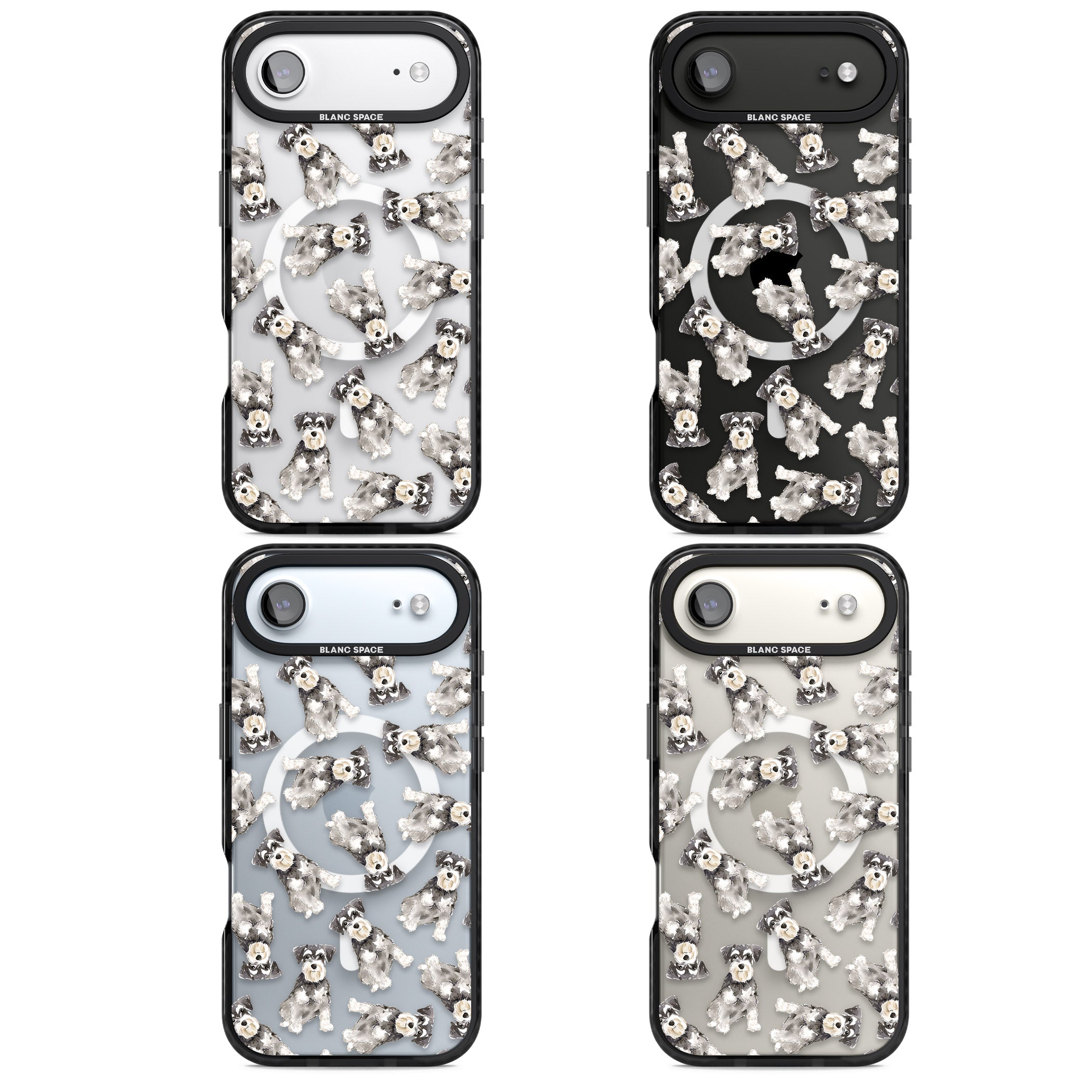 Miniature Schnauzer Watercolor iPhone 17 Air Impact Pro Black Phone Case APT Impact Protection