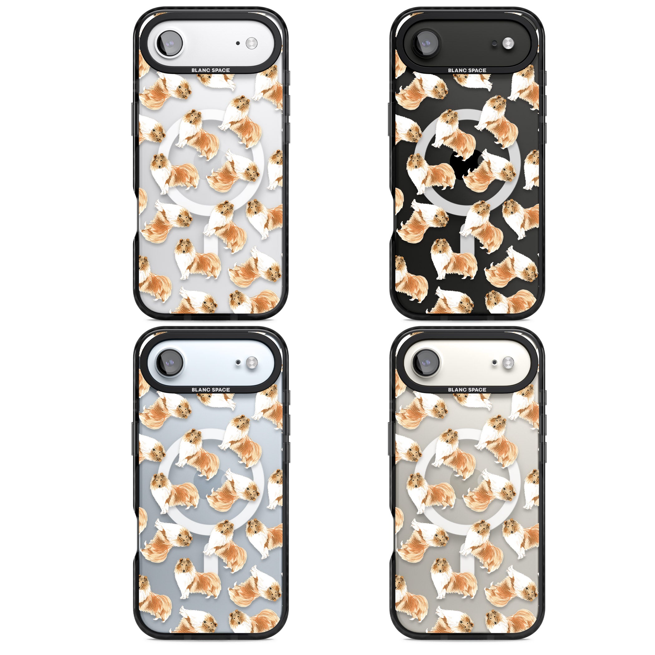 Collie Watercolor iPhone 17 Air Impact Pro Black Phone Case APT Impact Protection