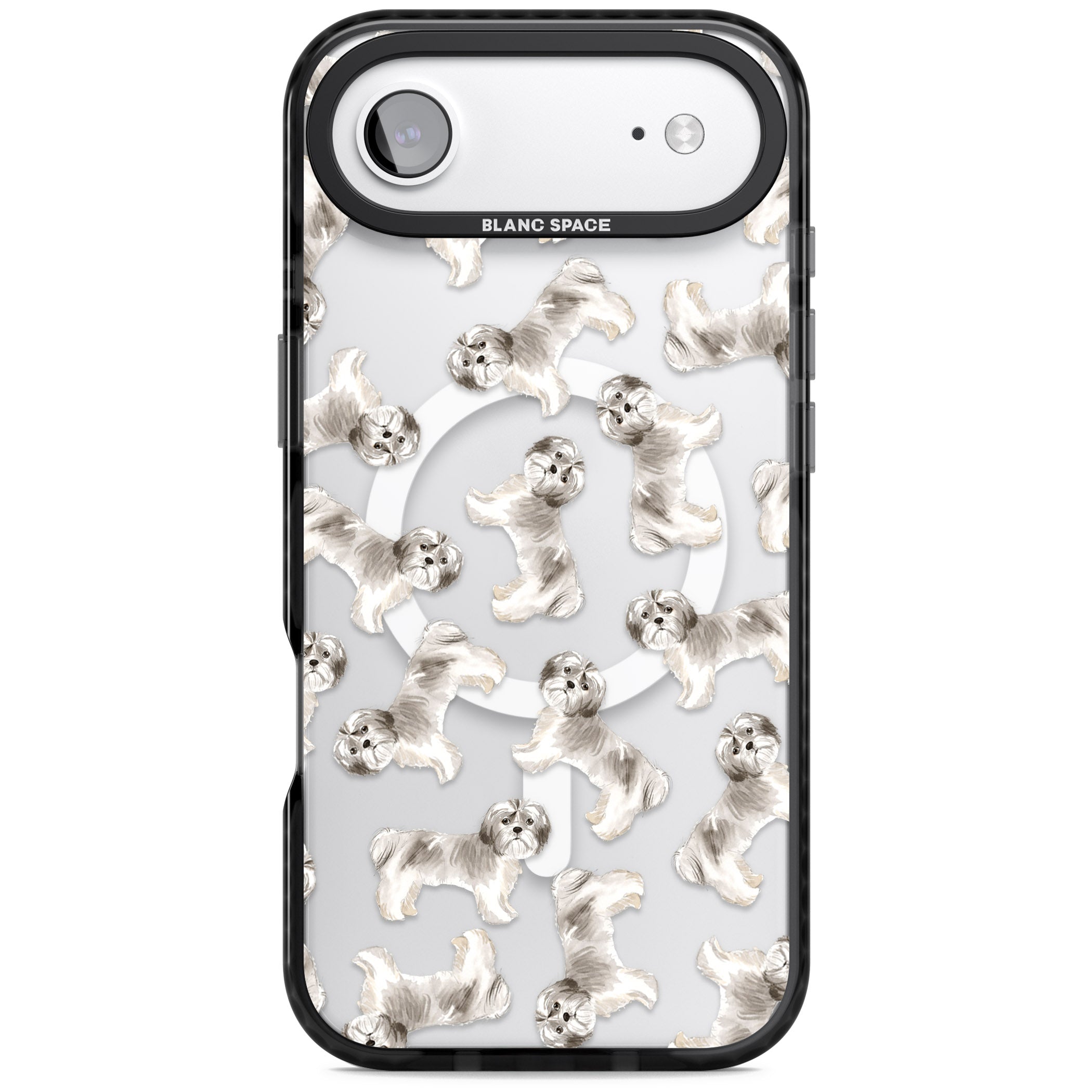 Shih Tzu Dog Pattern iPhone 17 Air Impact Pro Black Phone Case