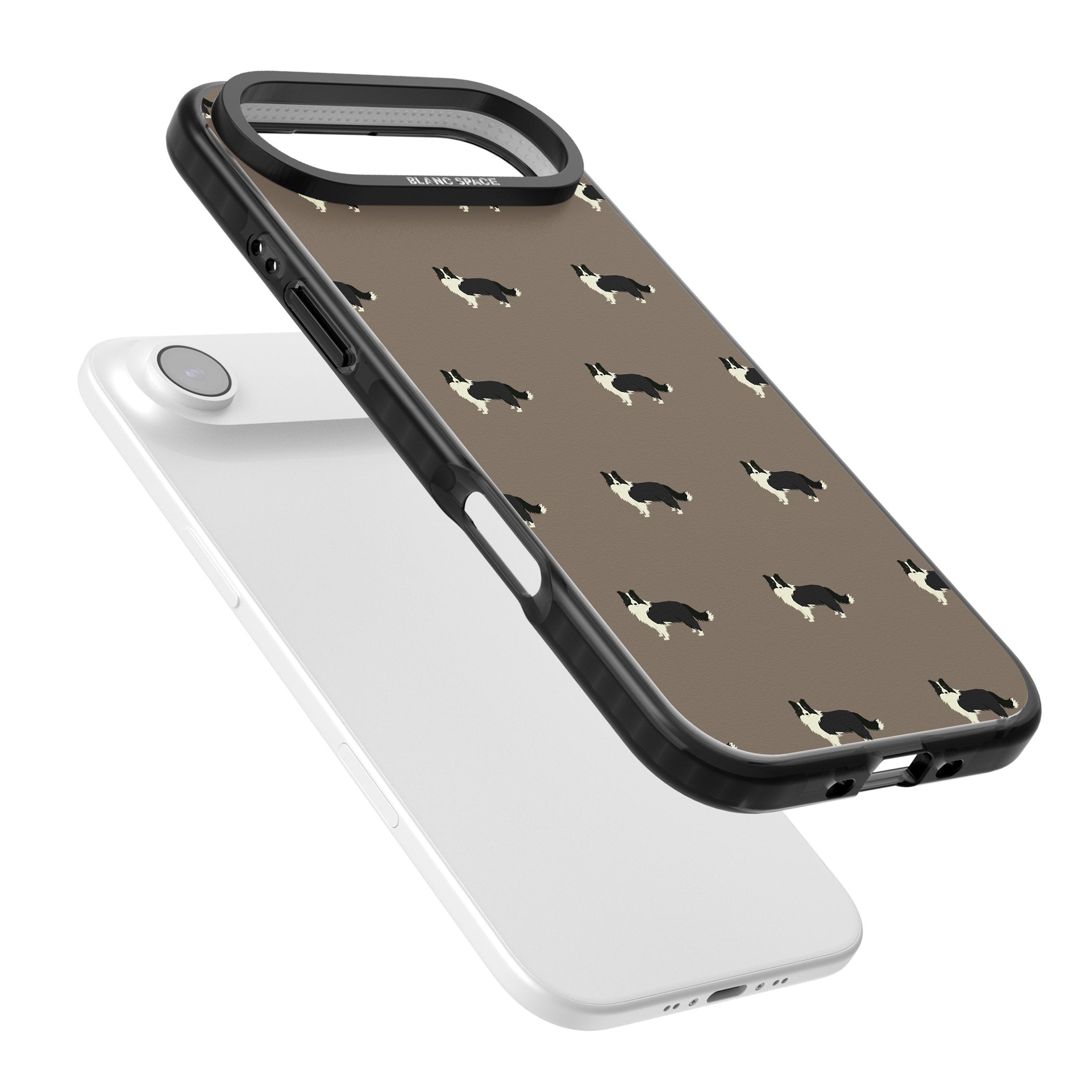 Border Collie Pattern Classic iPhone 17 Air Impact Pro Black Phone Case Colours