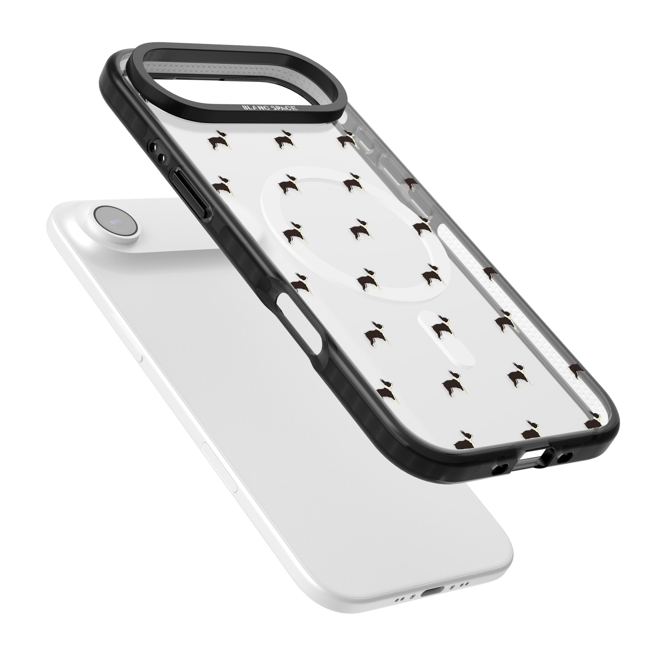 Boston Terrier Pattern iPhone 17 Air Impact Pro Black Phone Case Colours
