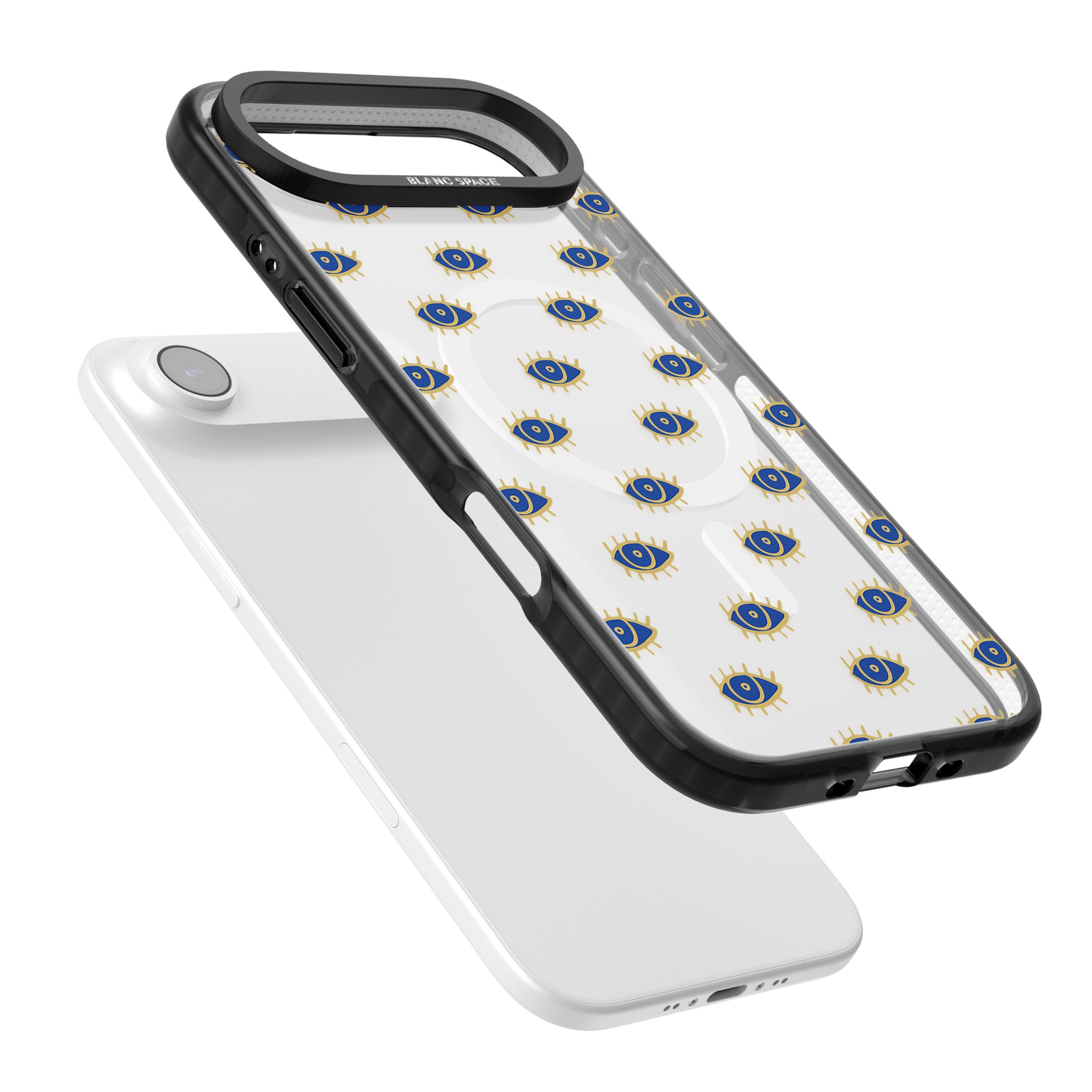 Psychedelic Eyes Pattern Classic iPhone 17 Air Impact Pro Black Phone Case Colours