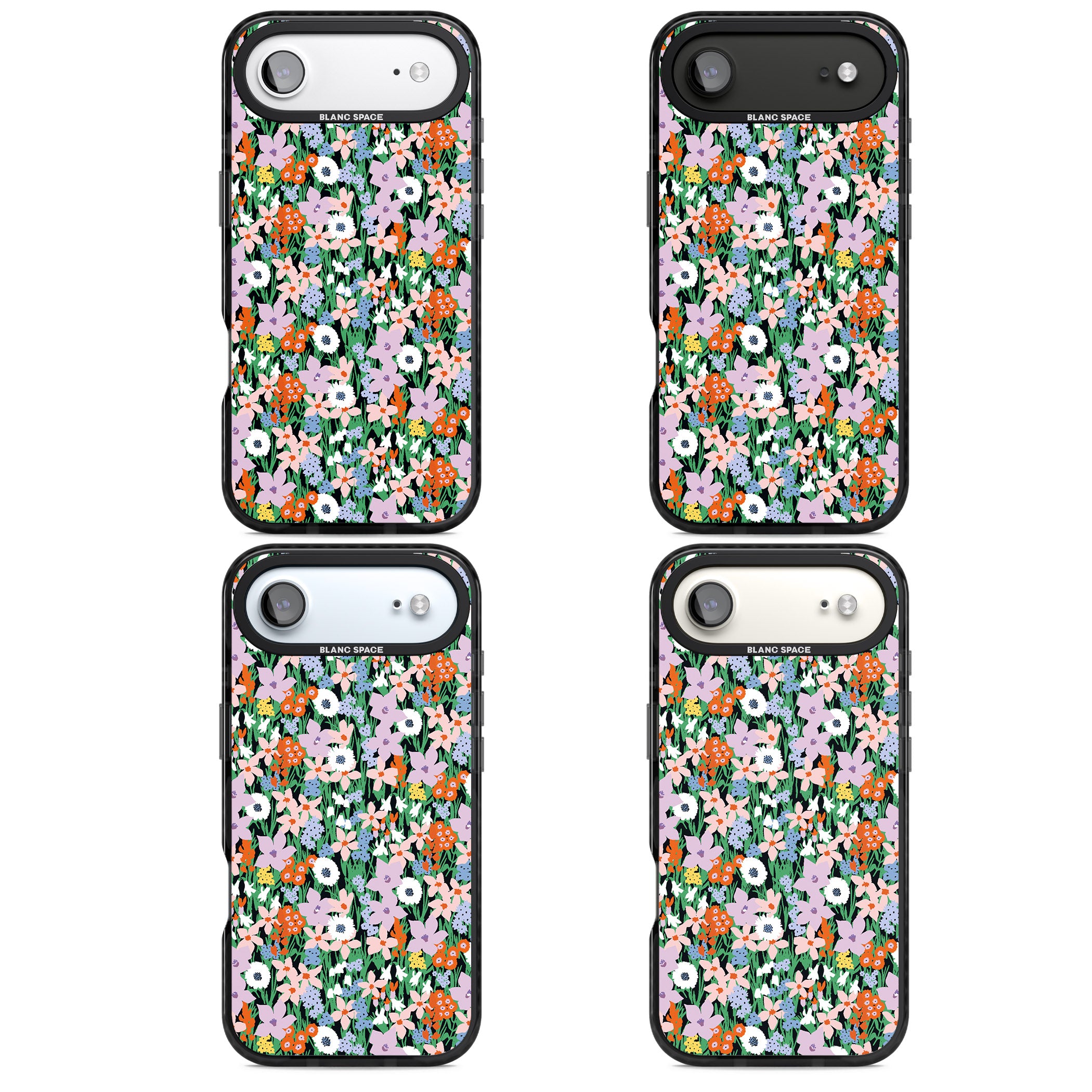 Jazzy Floral Mix iPhone 17 Air Impact Pro Black Phone Case APT Impact Protection