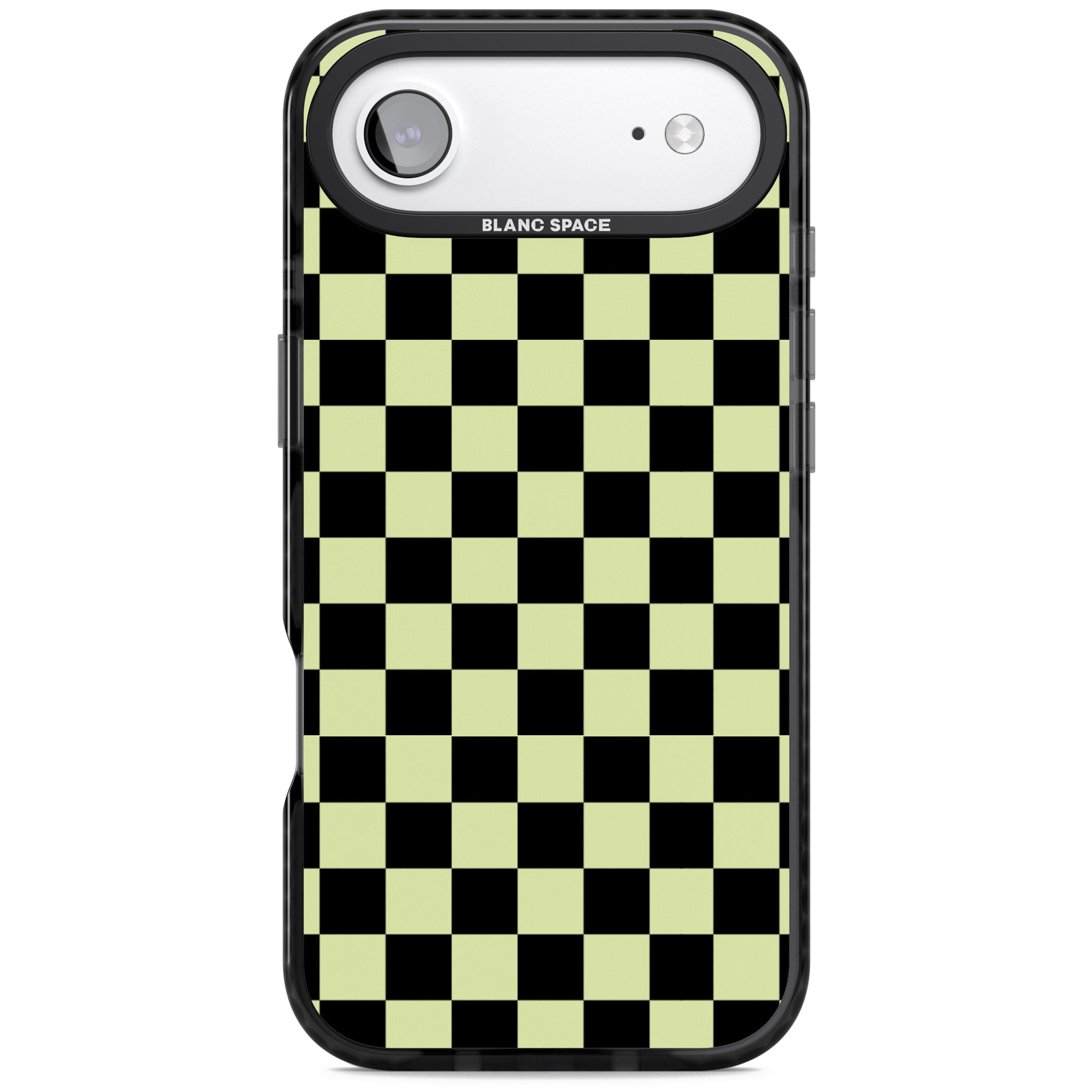Black & Lime Check iPhone 17 Air Impact Pro Black Phone Case