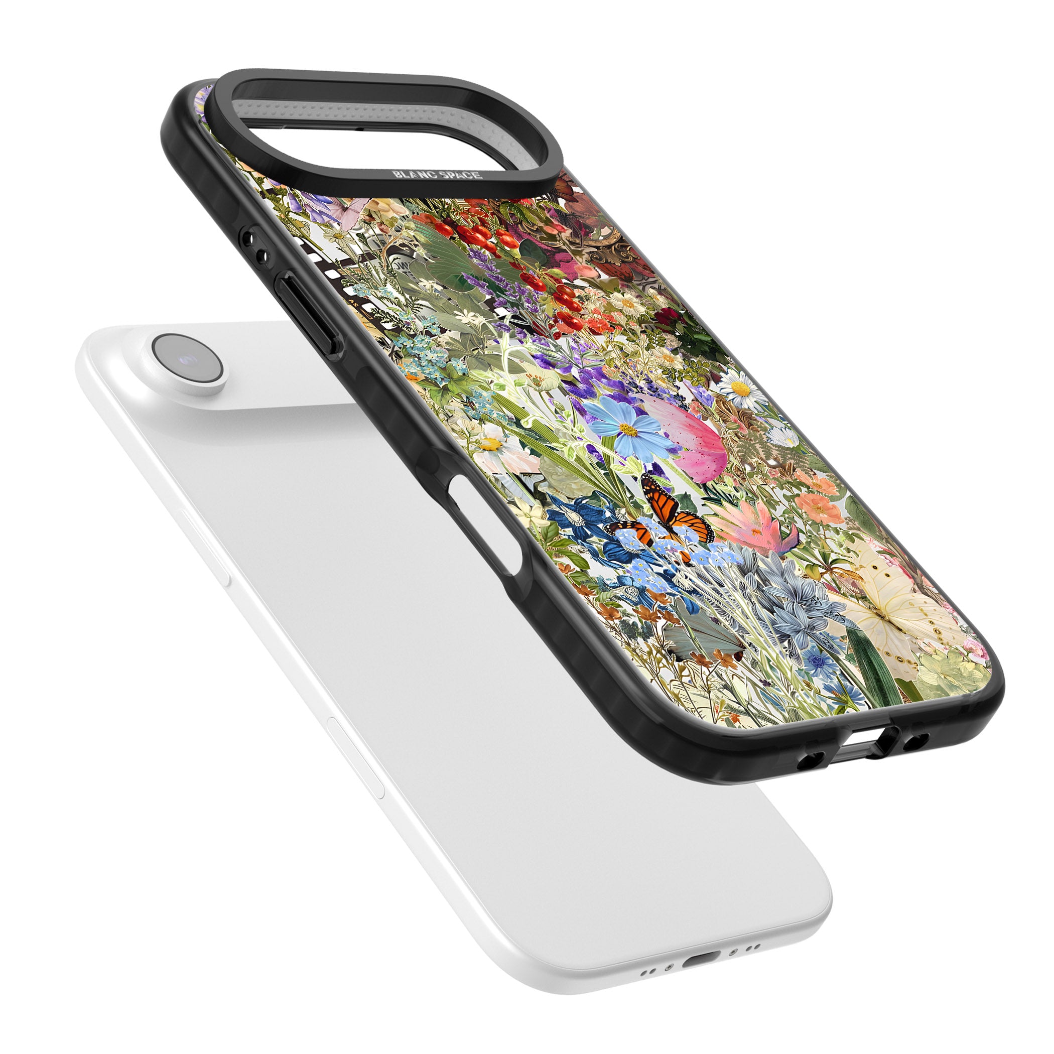Flower Mix Collage iPhone 17 Air Impact Pro Black Phone Case Colours