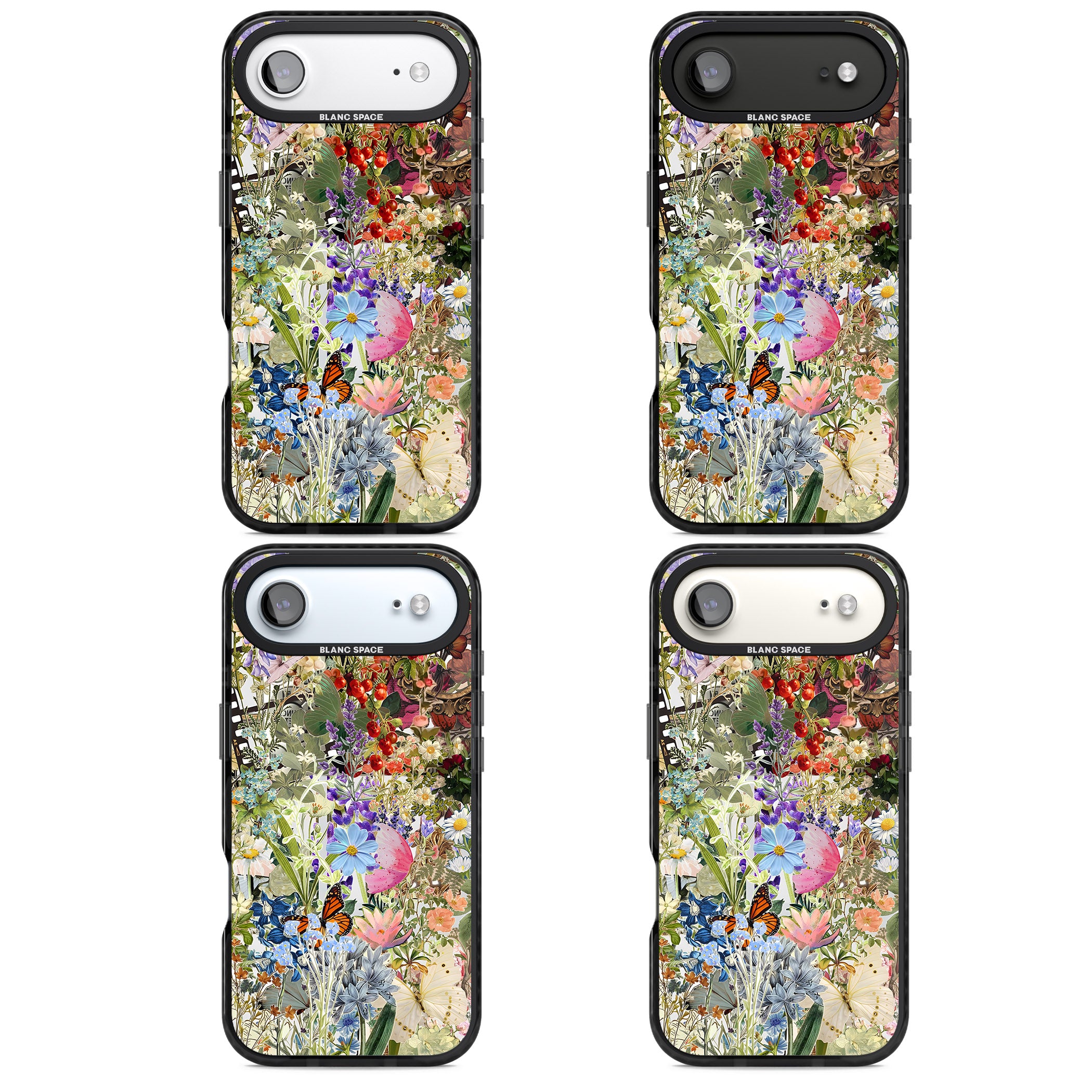 Flower Mix Collage iPhone 17 Air Impact Pro Black Phone Case APT Impact Protection