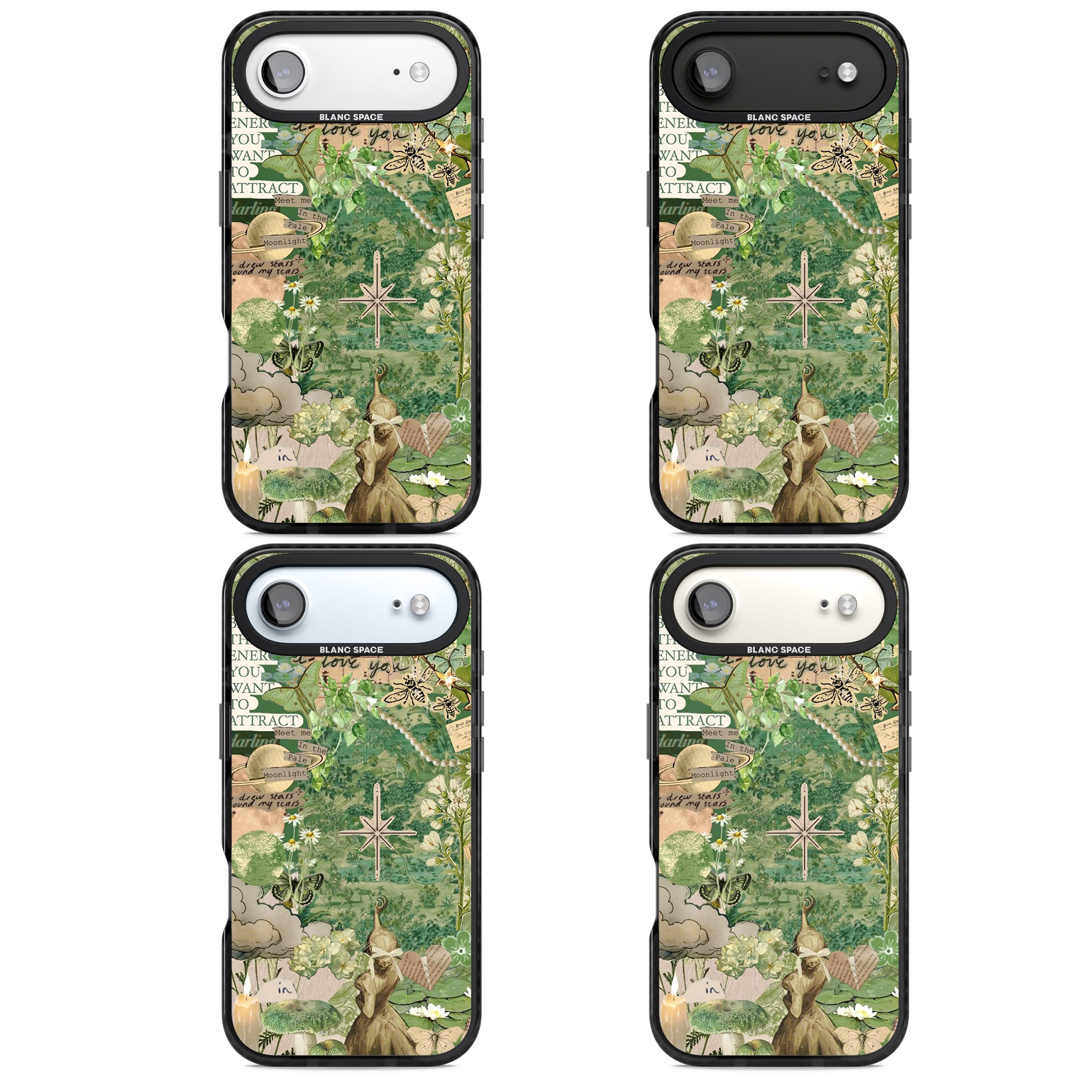Green Vintage Collage iPhone 17 Air Impact Pro Black Phone Case APT Impact Protection