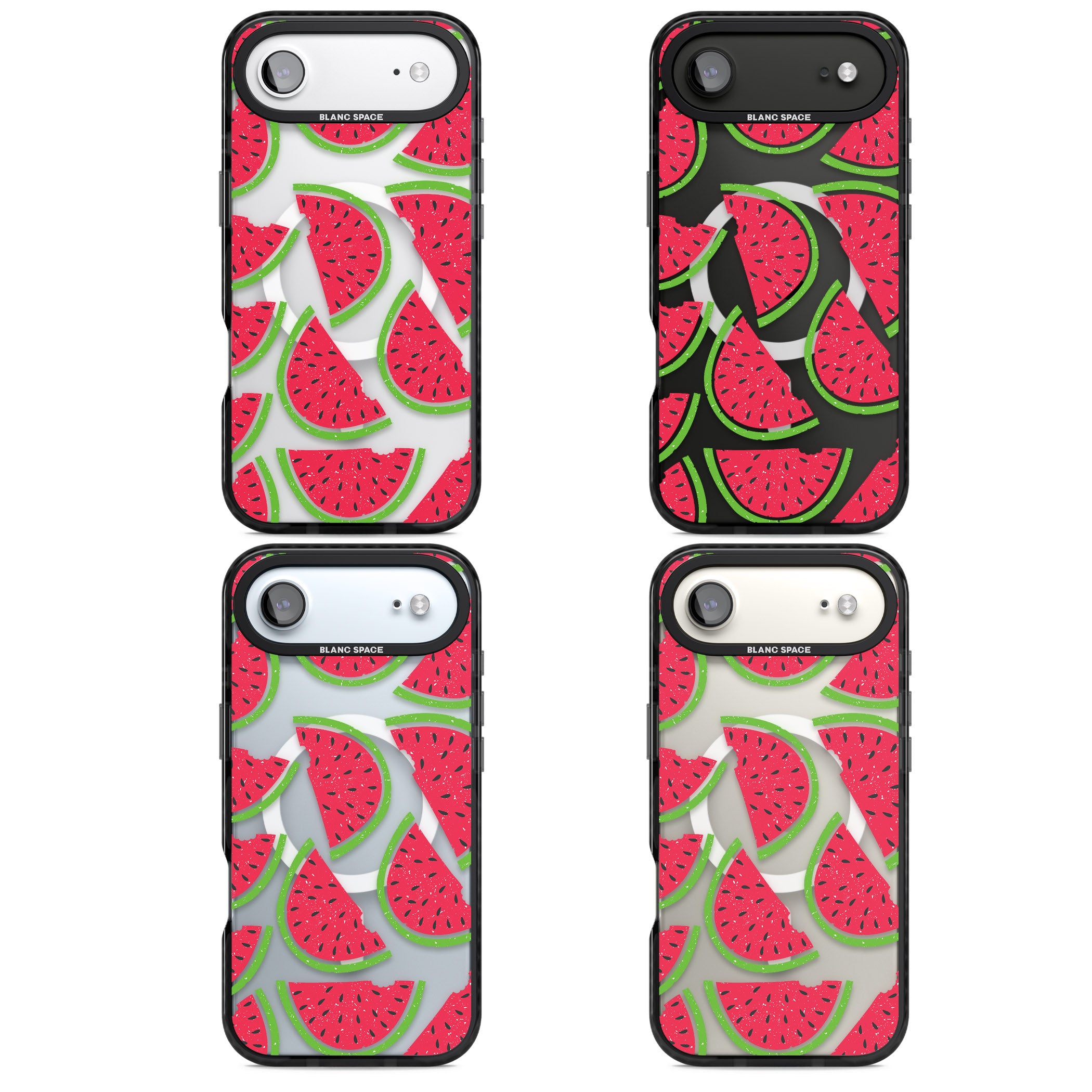 Watermelon Pattern iPhone 17 Air Impact Pro Black Phone Case APT Impact Protection