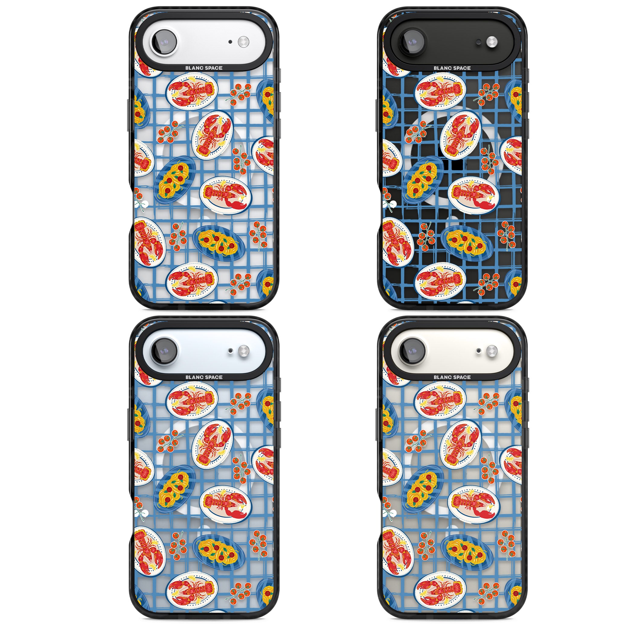 Lobster & Pasta Picnic iPhone 17 Air Impact Pro Black Phone Case APT Impact Protection
